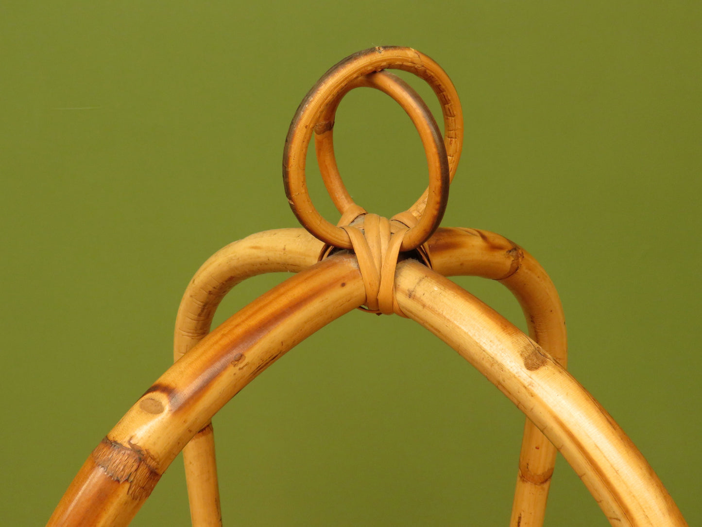 Vintage Mid Century Boho Tiki Bamboo Stand