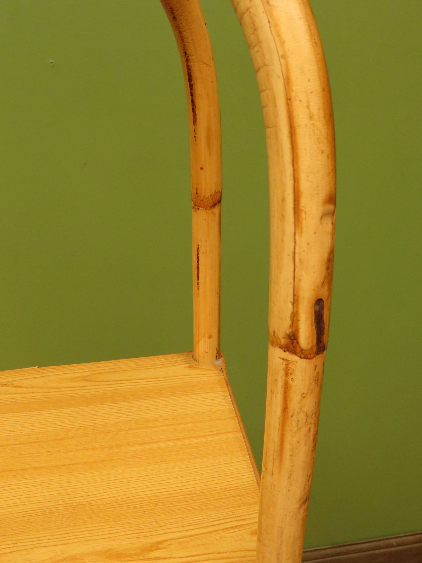 Vintage Mid Century Boho Tiki Bamboo Stand