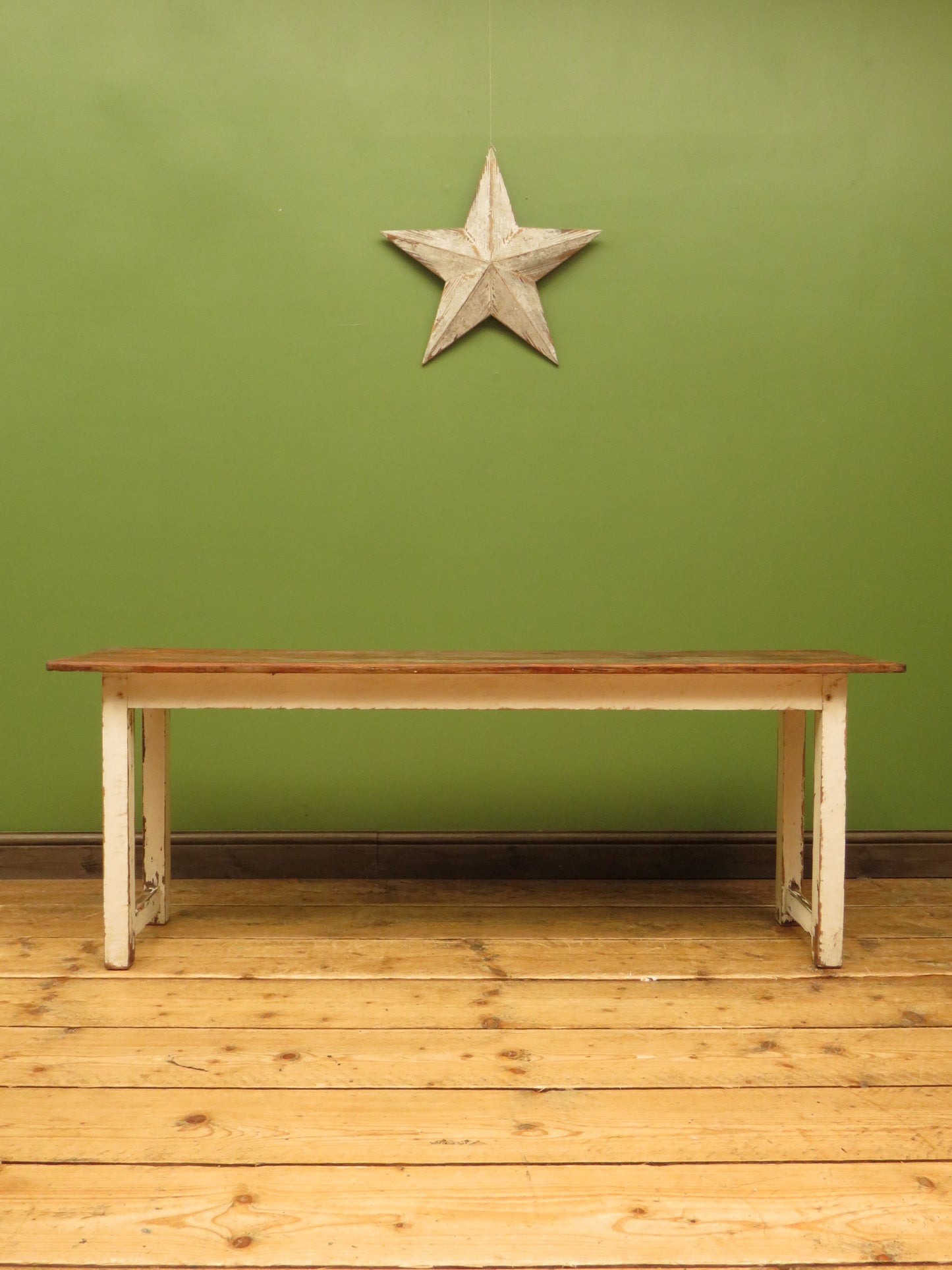 Rustic Potting Shed Bench with Chippy Paint Base