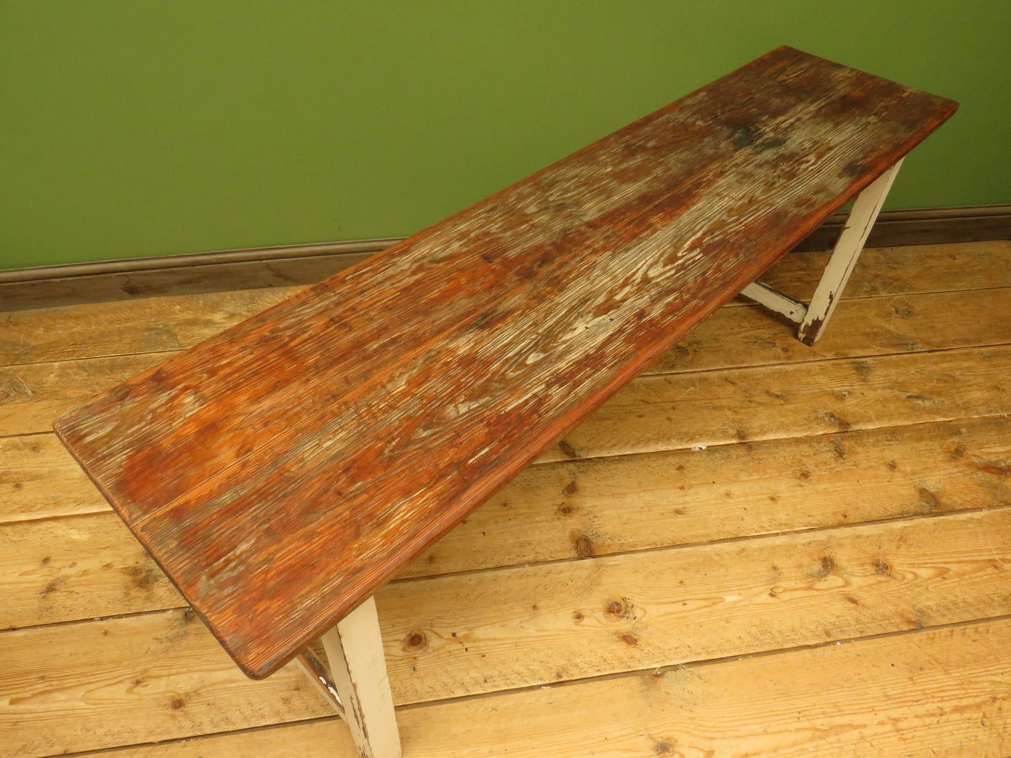 Rustic Potting Shed Bench with Chippy Paint Base