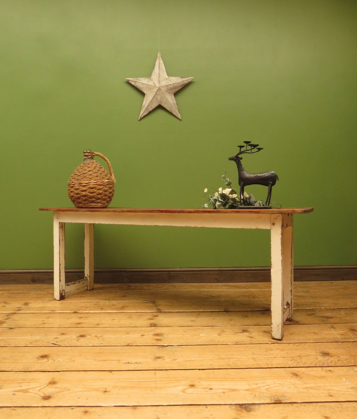 Rustic Potting Shed Bench with Chippy Paint Base