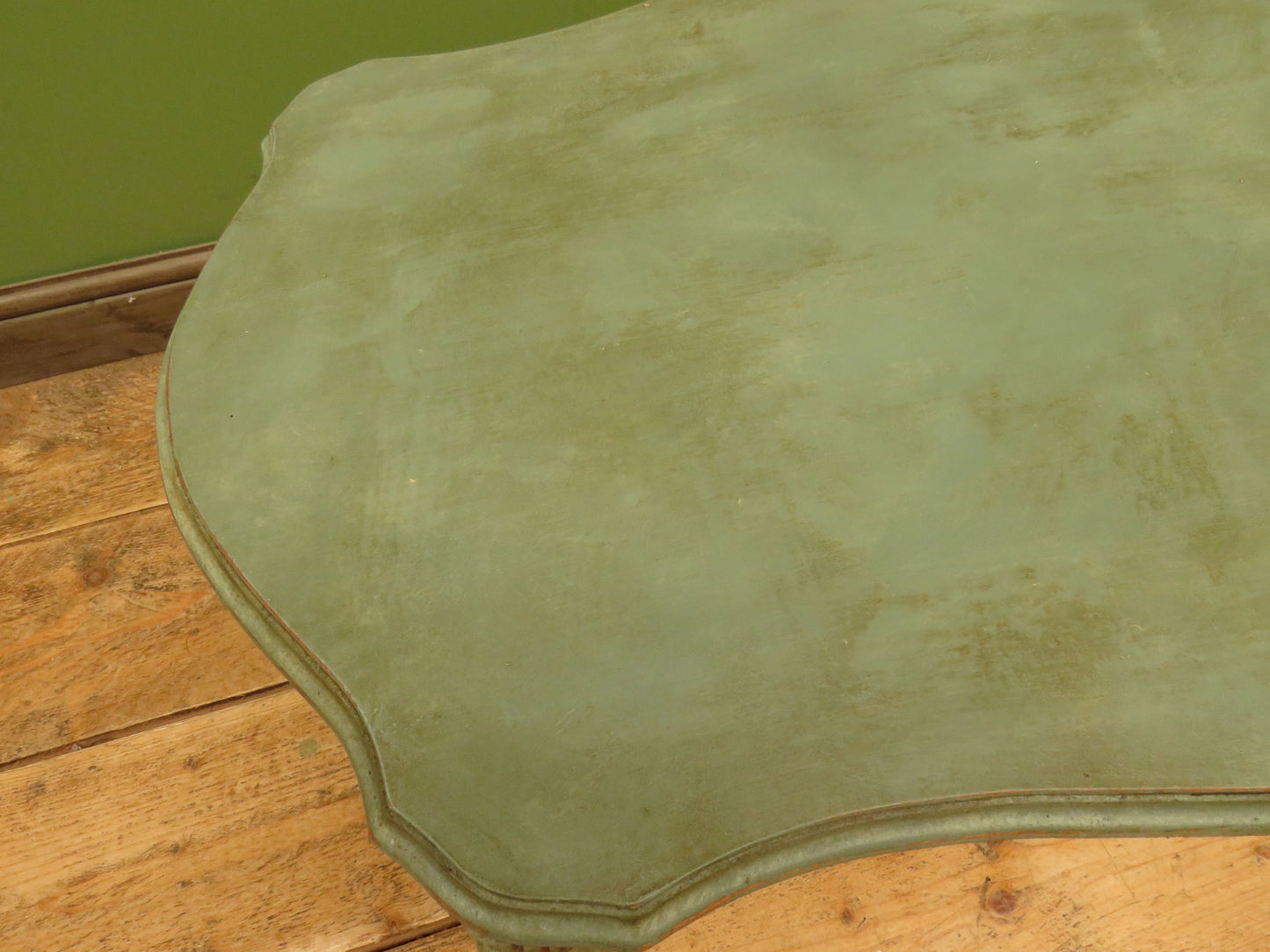 Vintage French Louis XV style Patinated Painted Coffee Table