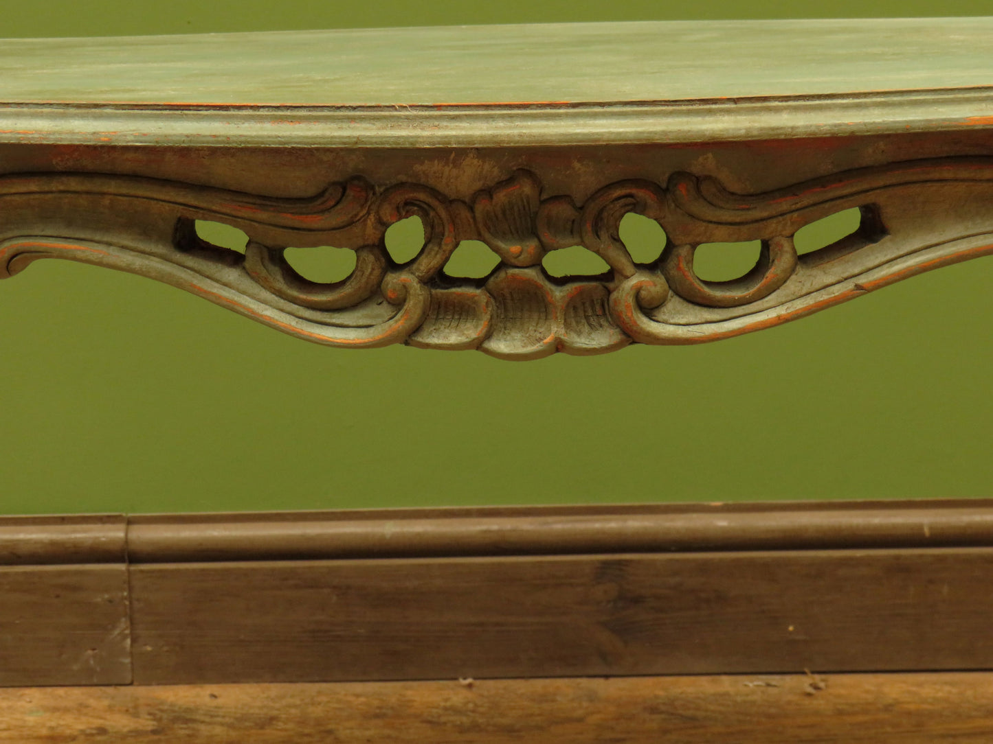 Vintage French Louis XV style Patinated Painted Coffee Table