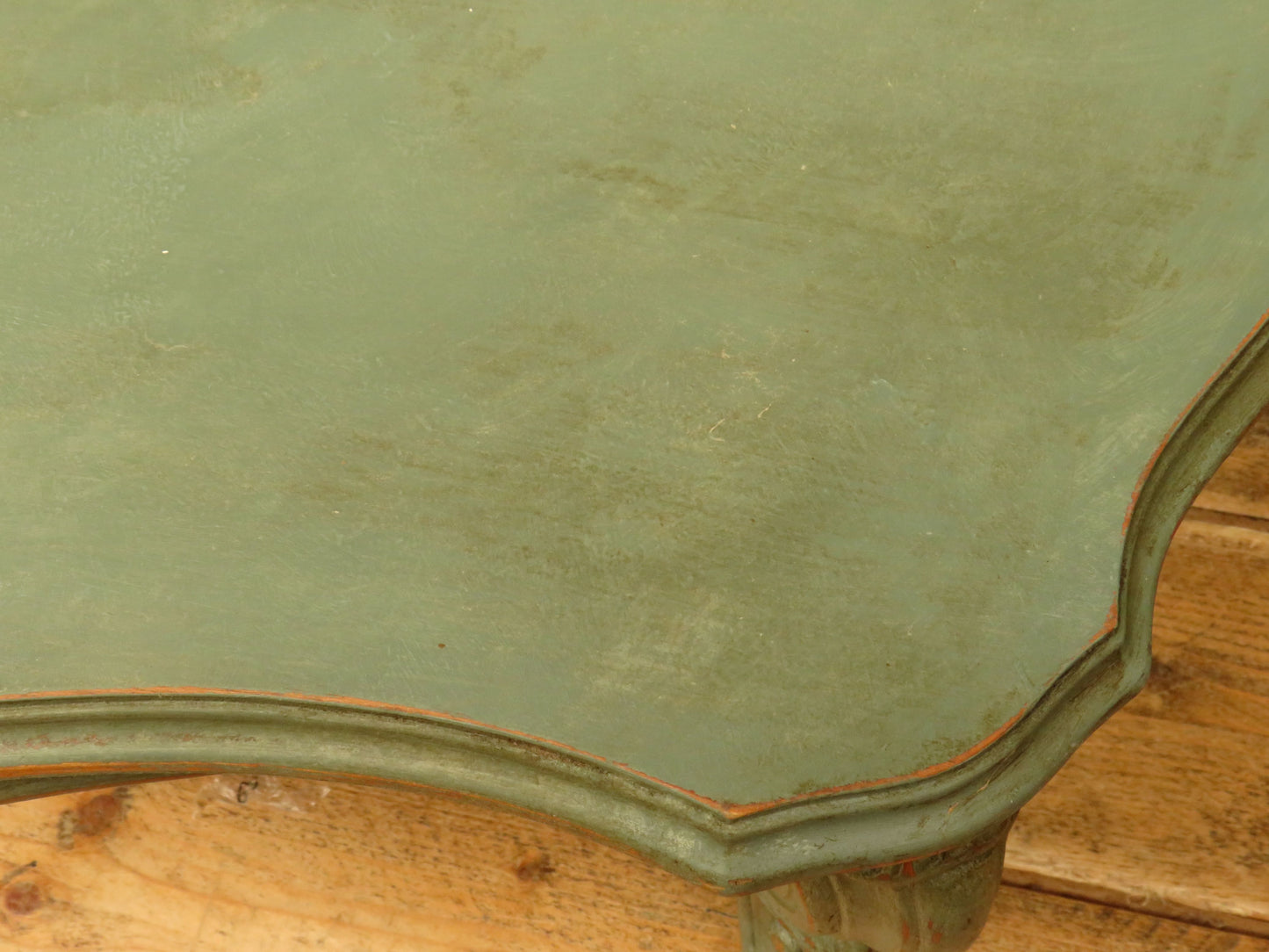 Vintage French Louis XV style Patinated Painted Coffee Table