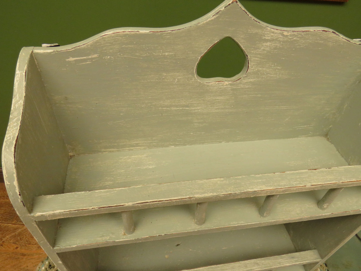 Small Painted Wall Shelf Unit with drawers