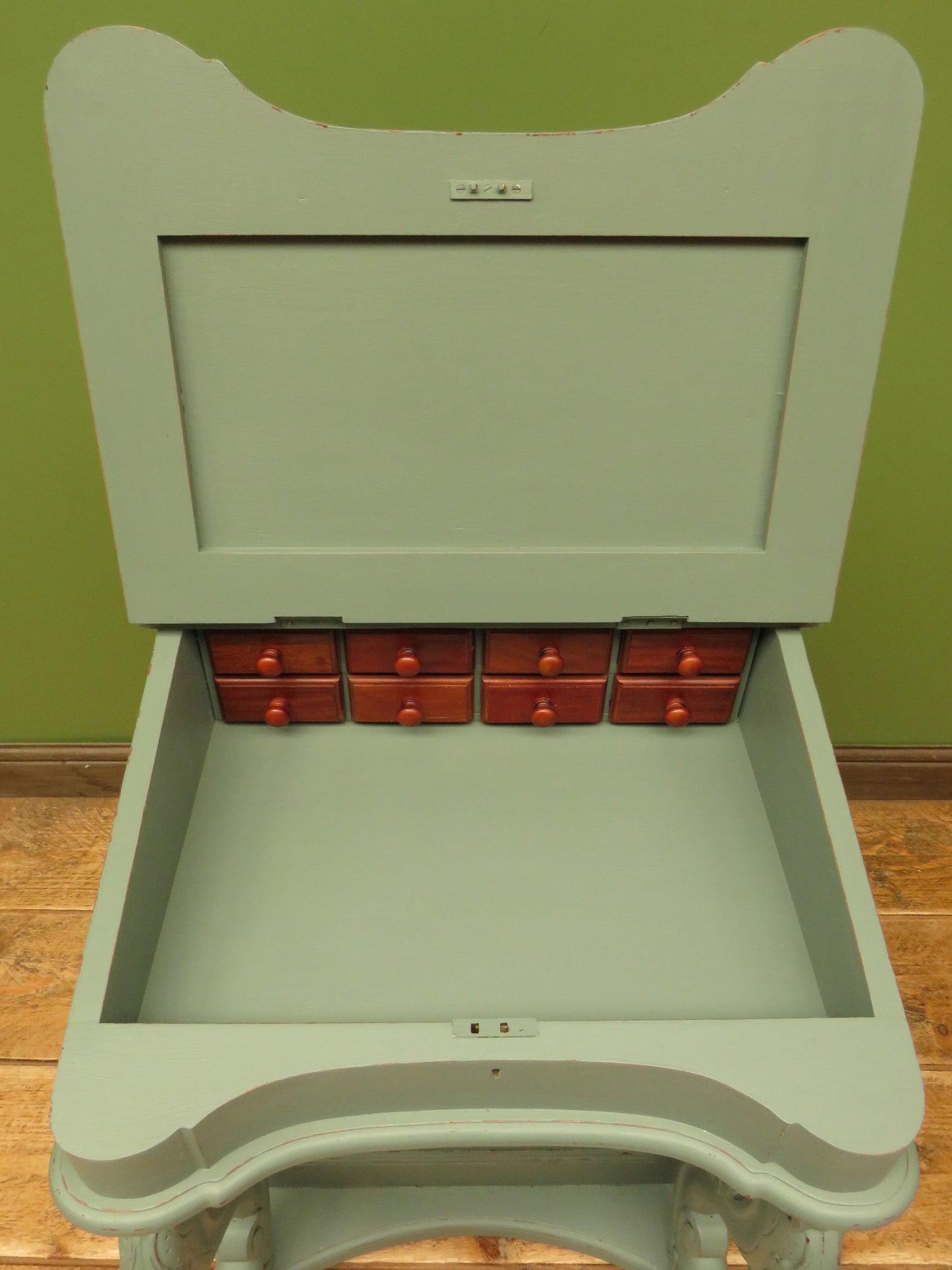 Green Painted Davenport Bureau Desk