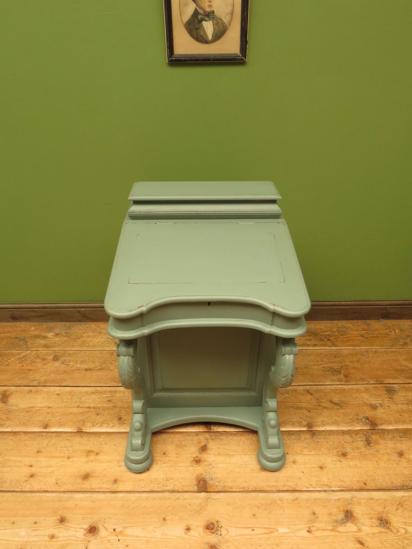 Green Painted Davenport Bureau Desk
