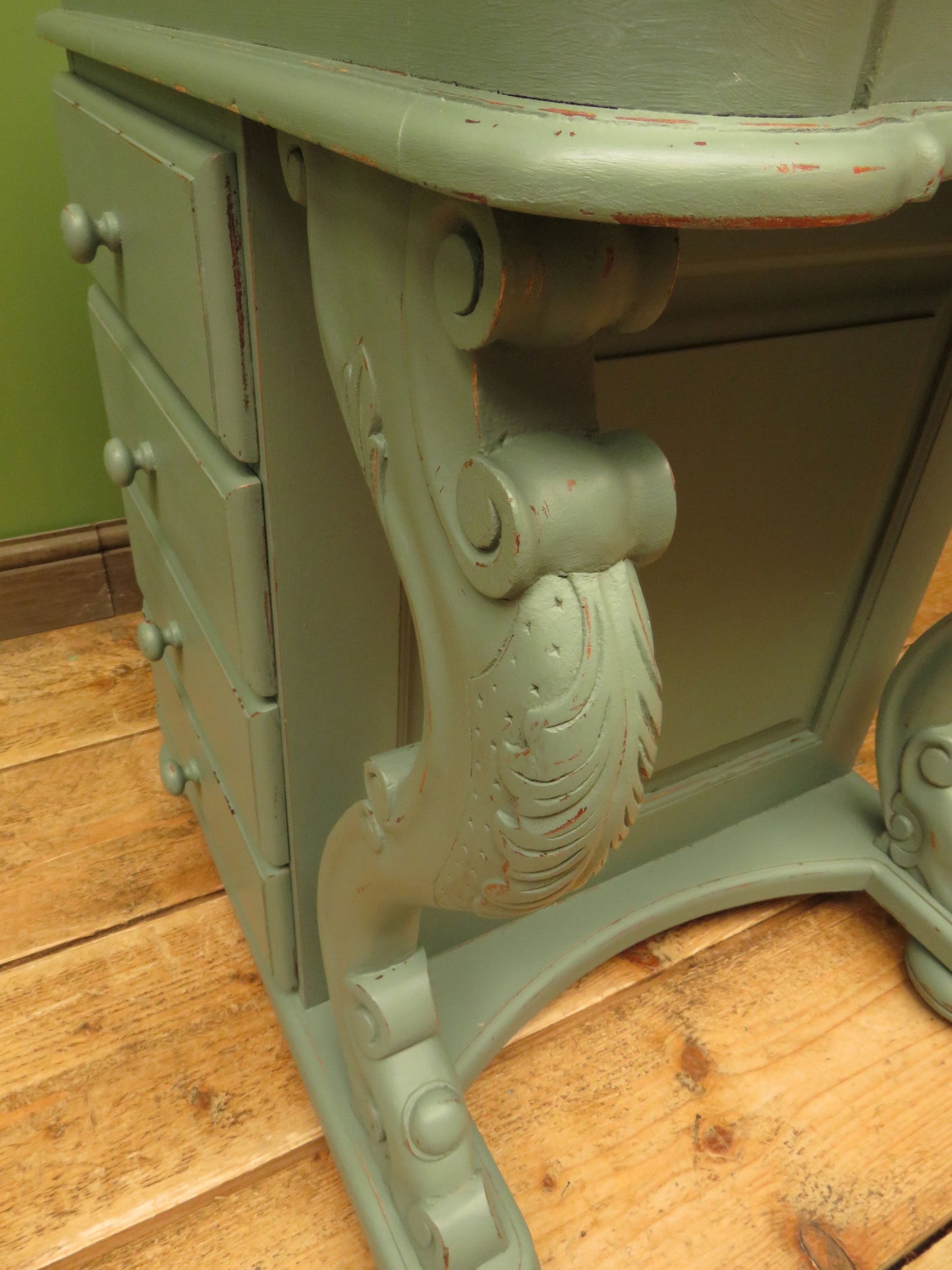 Green Painted Davenport Bureau Desk
