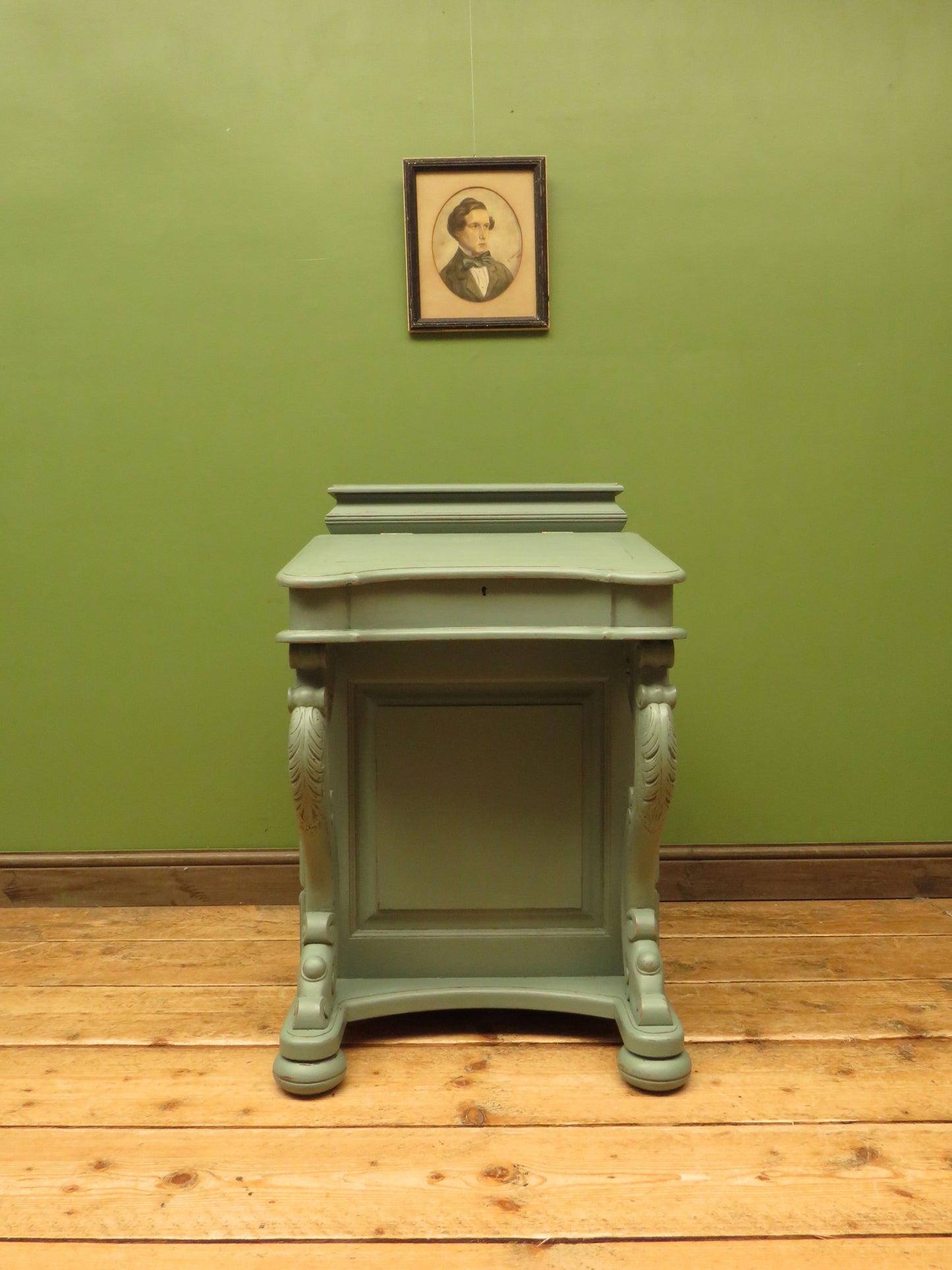 Green Painted Davenport Bureau Desk