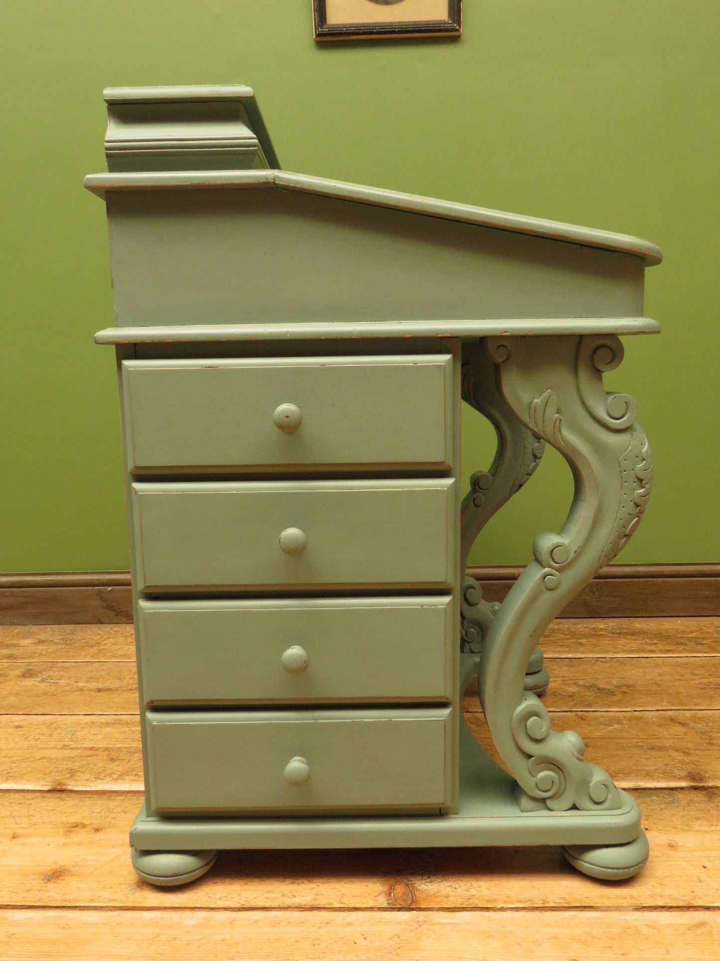 Green Painted Davenport Bureau Desk