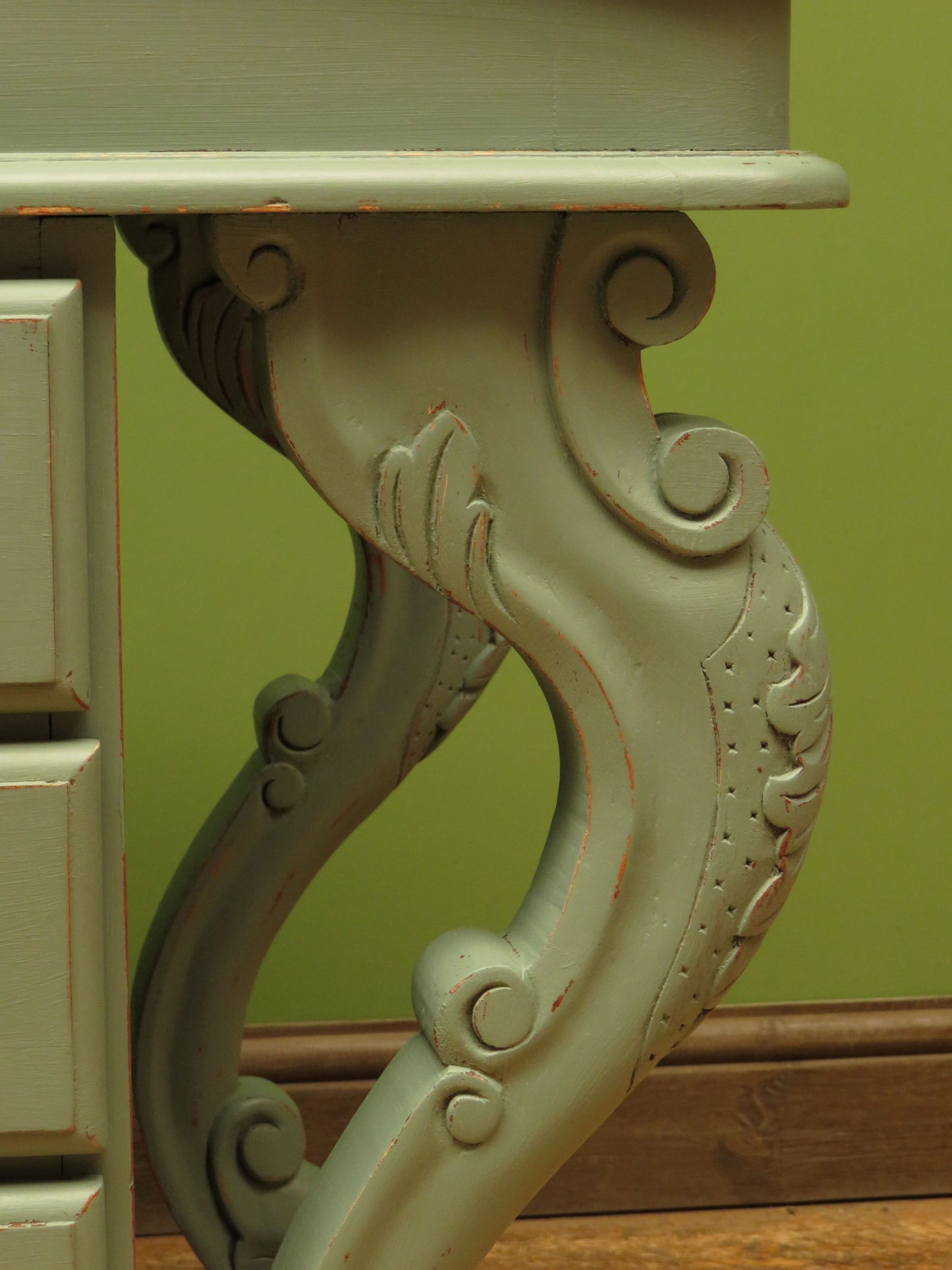 Green Painted Davenport Bureau Desk