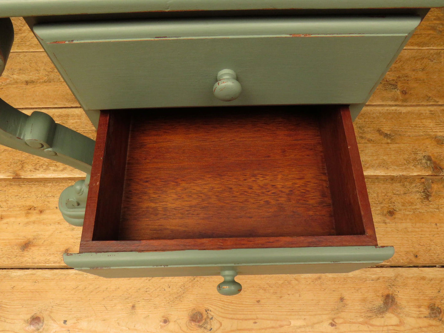 Green Painted Davenport Bureau Desk