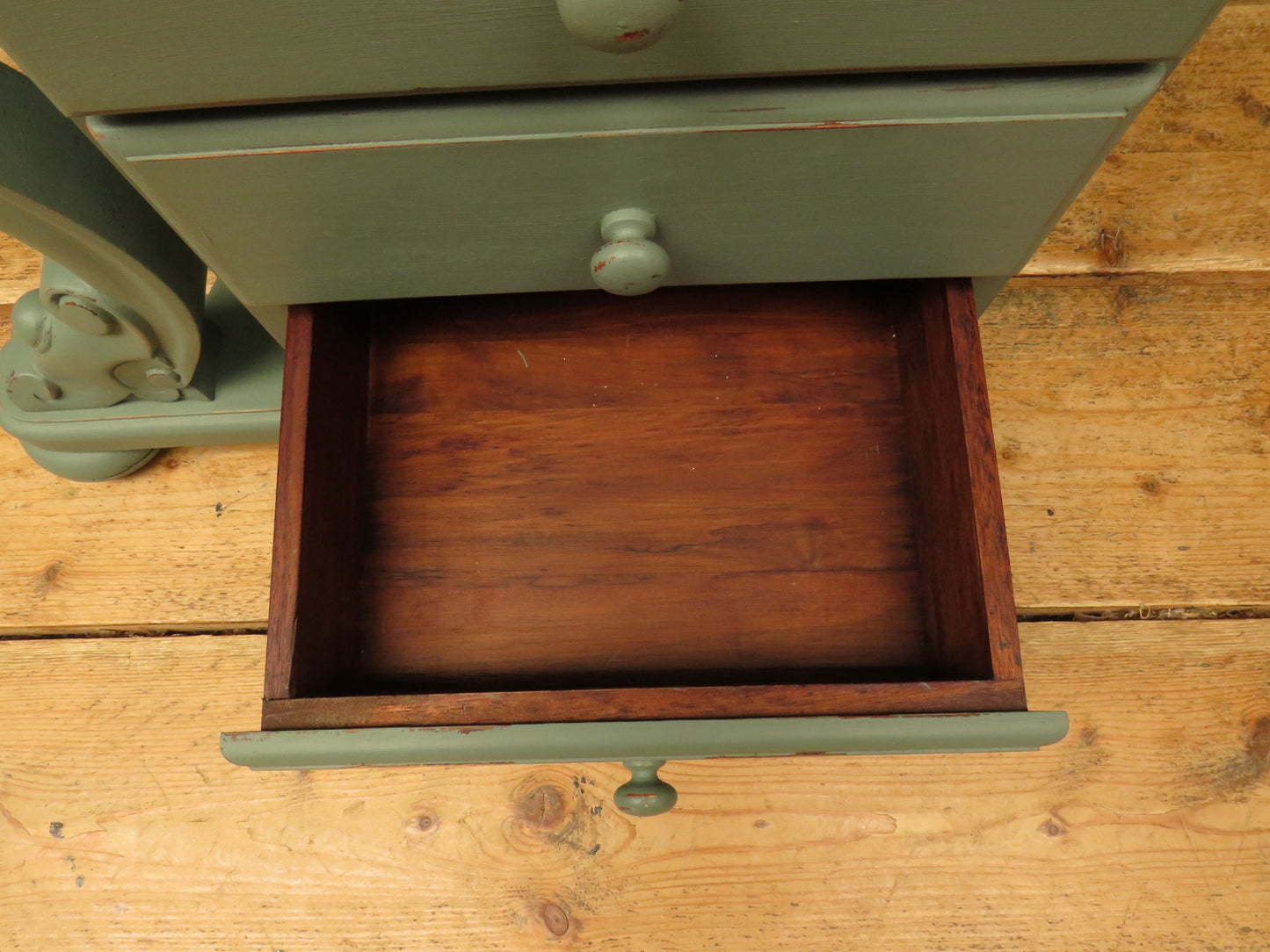 Green Painted Davenport Bureau Desk