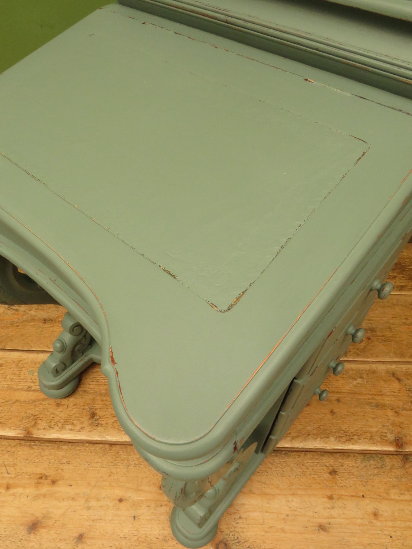 Green Painted Davenport Bureau Desk