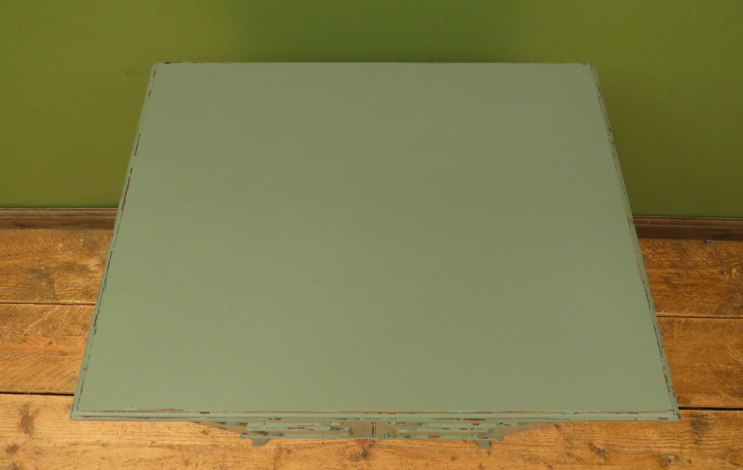 Small Green Painted Storage Cupboard with four doors