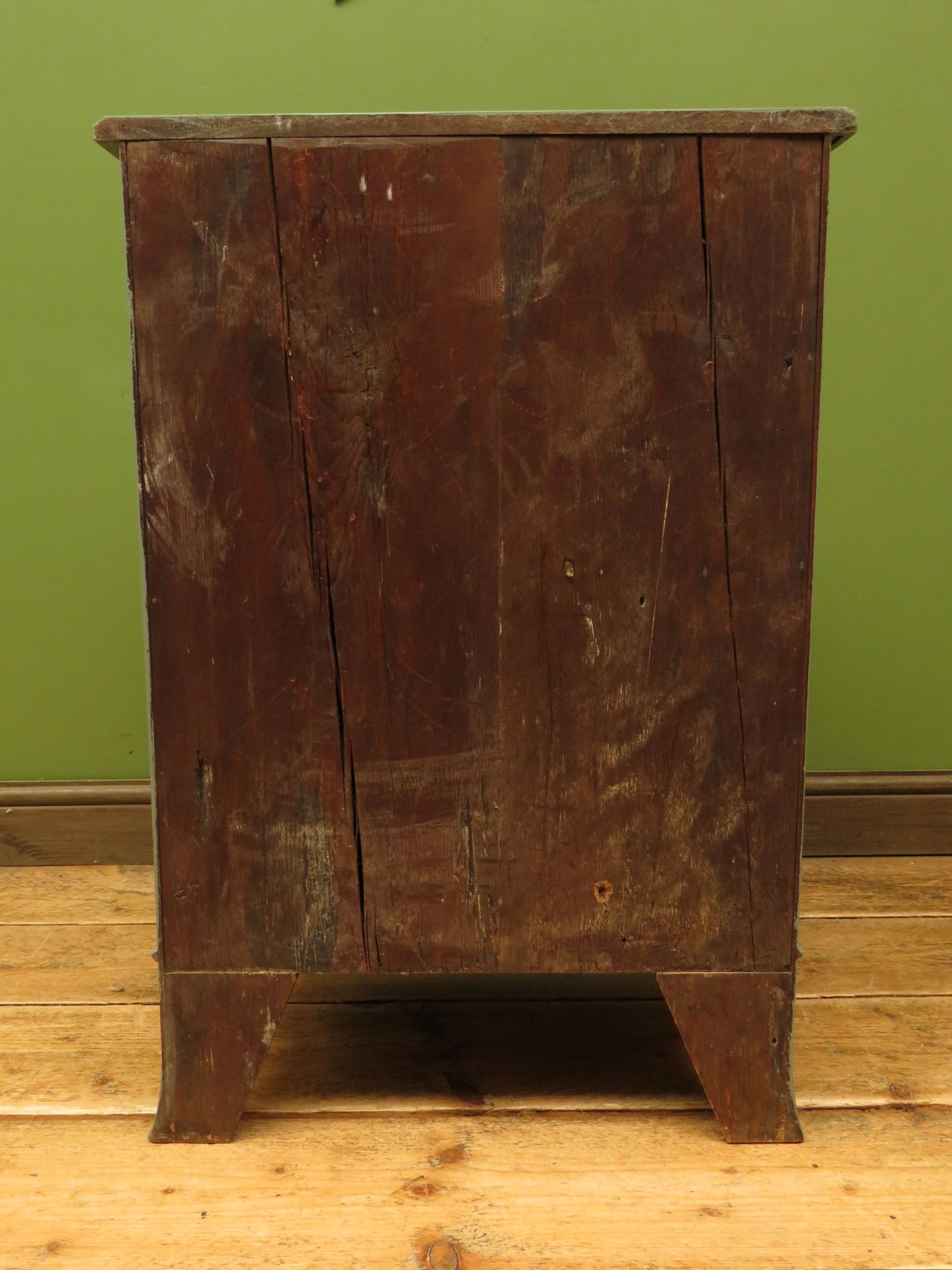 Small Green Painted Storage Cupboard with four doors