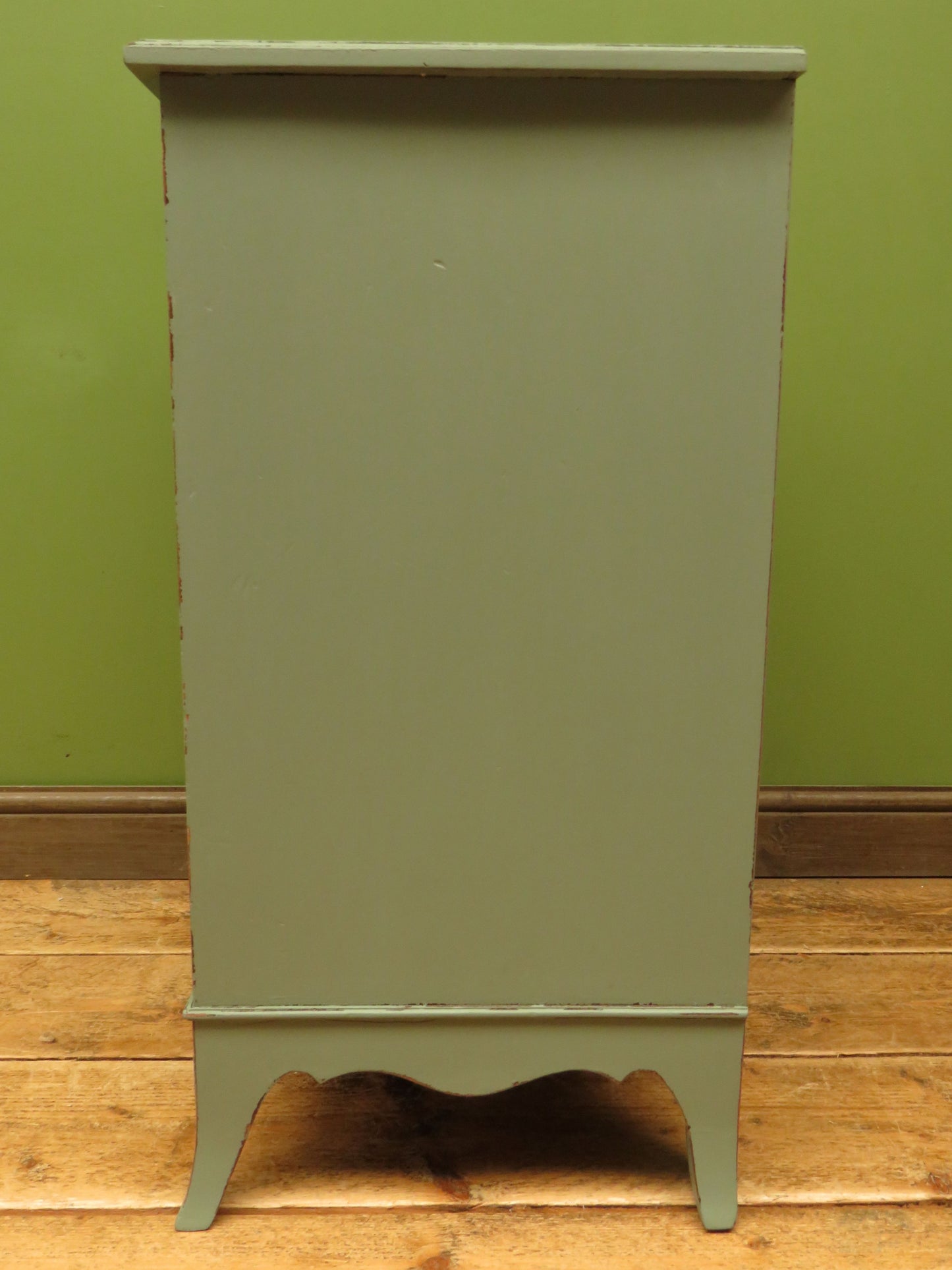 Small Green Painted Storage Cupboard with four doors