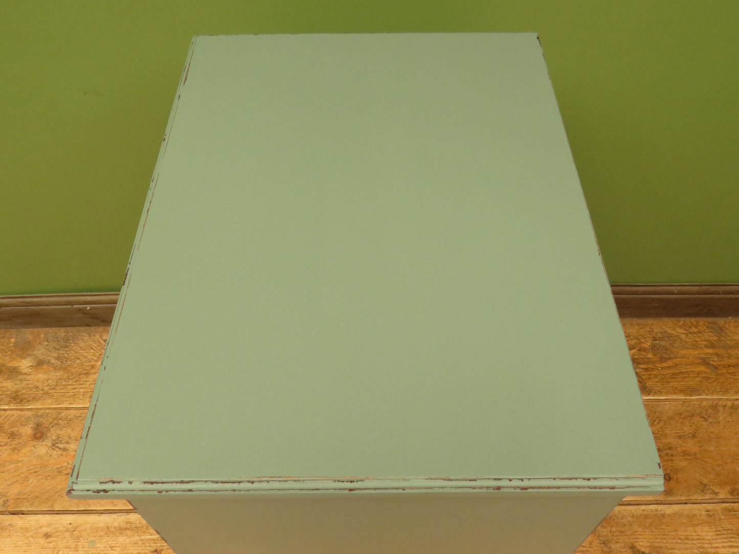 Small Green Painted Storage Cupboard with four doors