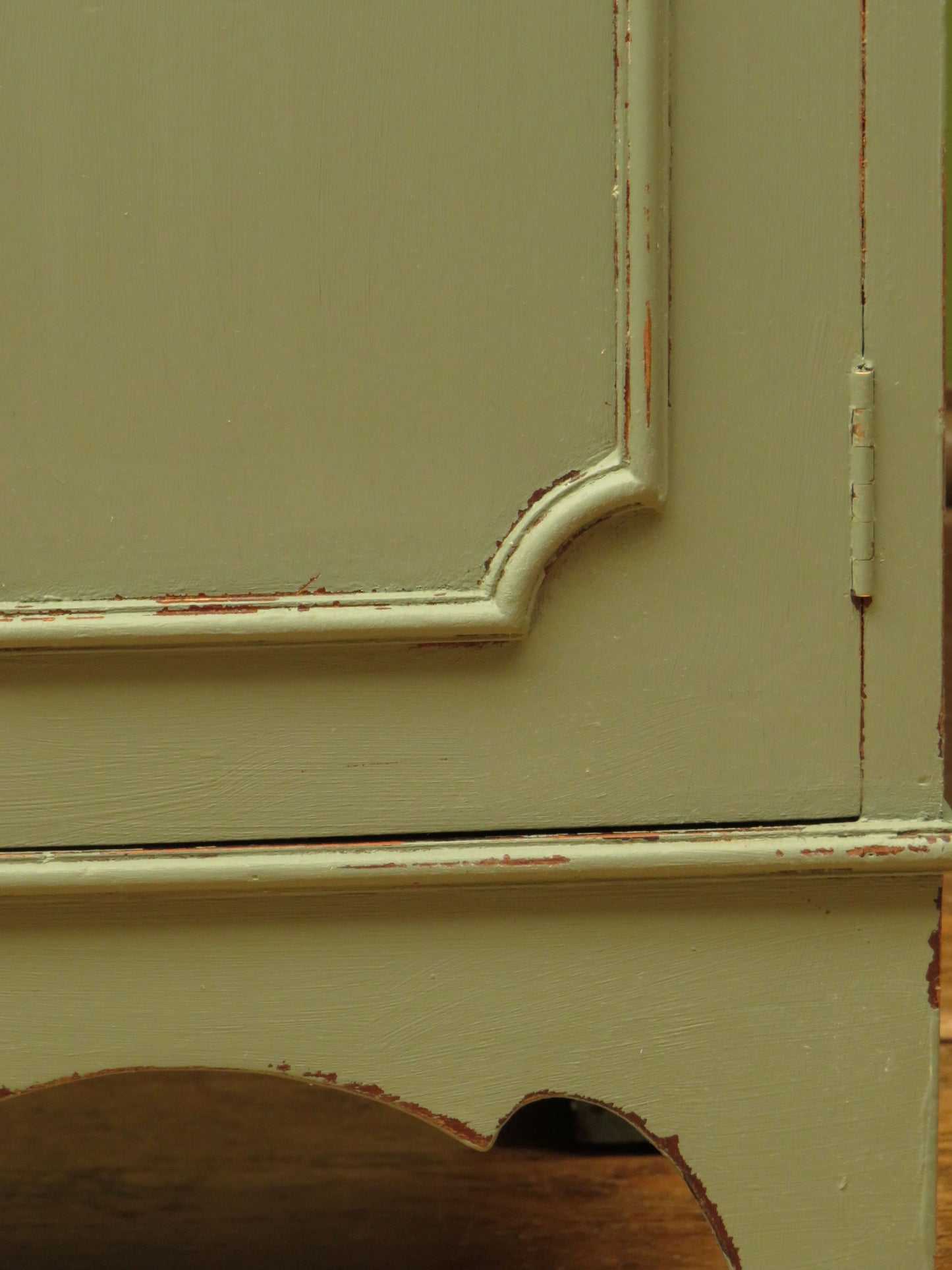 Small Green Painted Storage Cupboard with four doors