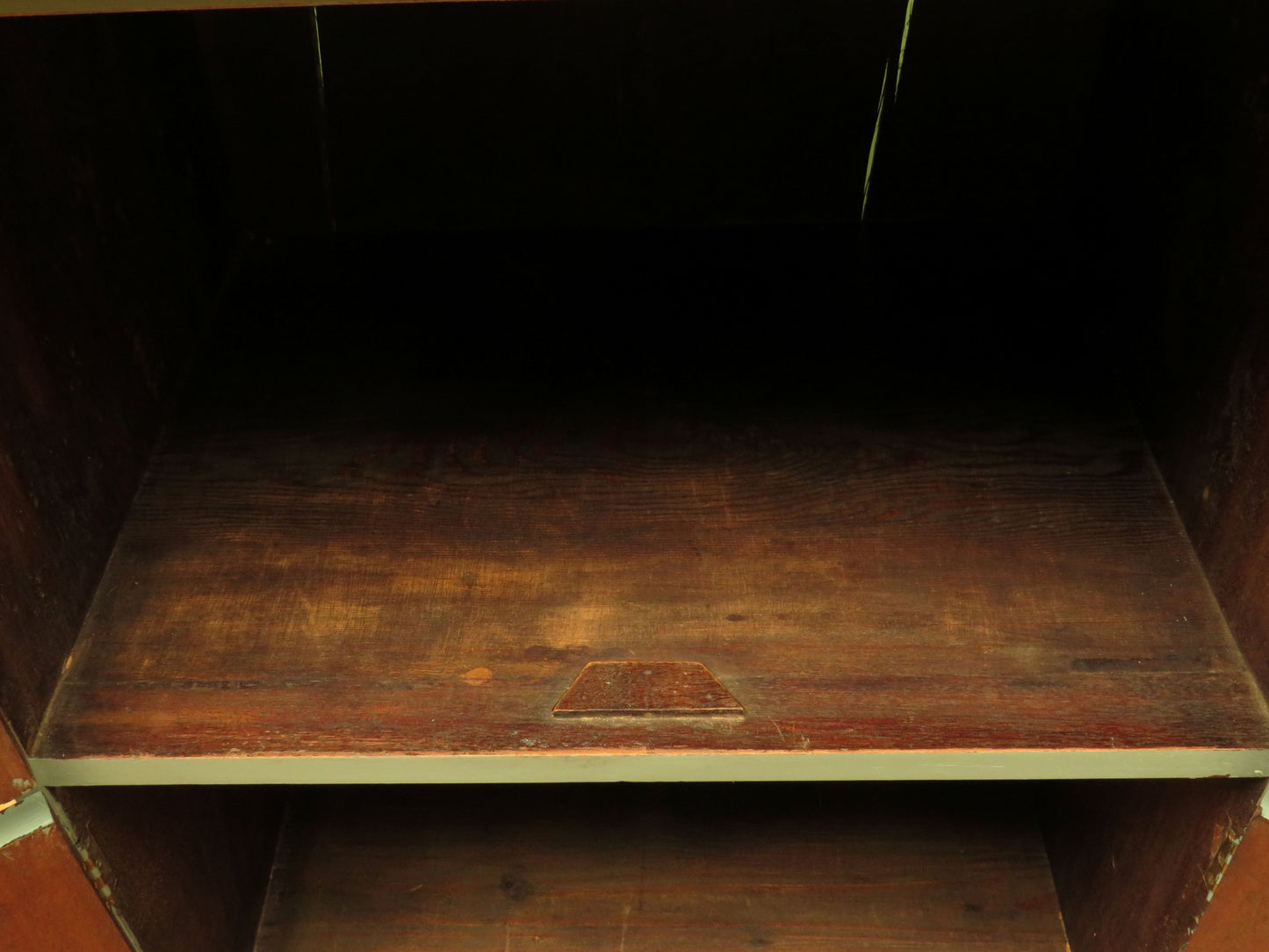 Small Green Painted Storage Cupboard with four doors