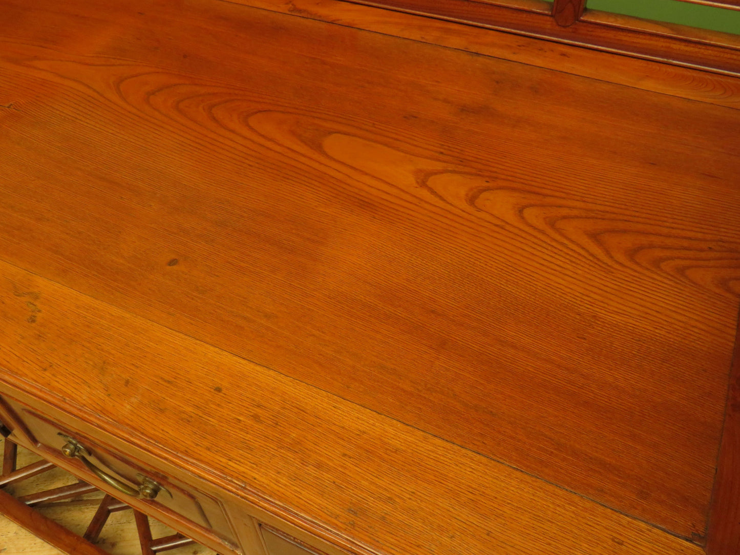 Chinese Elm Table with Ornate Carvings