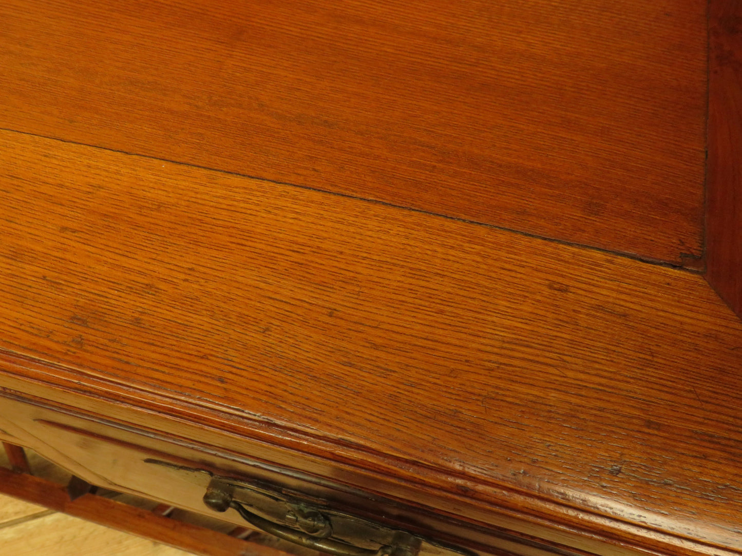 Chinese Elm Table with Ornate Carvings