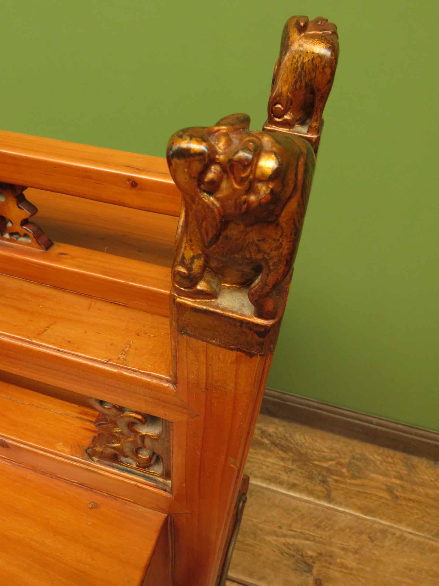Chinese Wedding Dowry Cabinet with Ornate Carvings