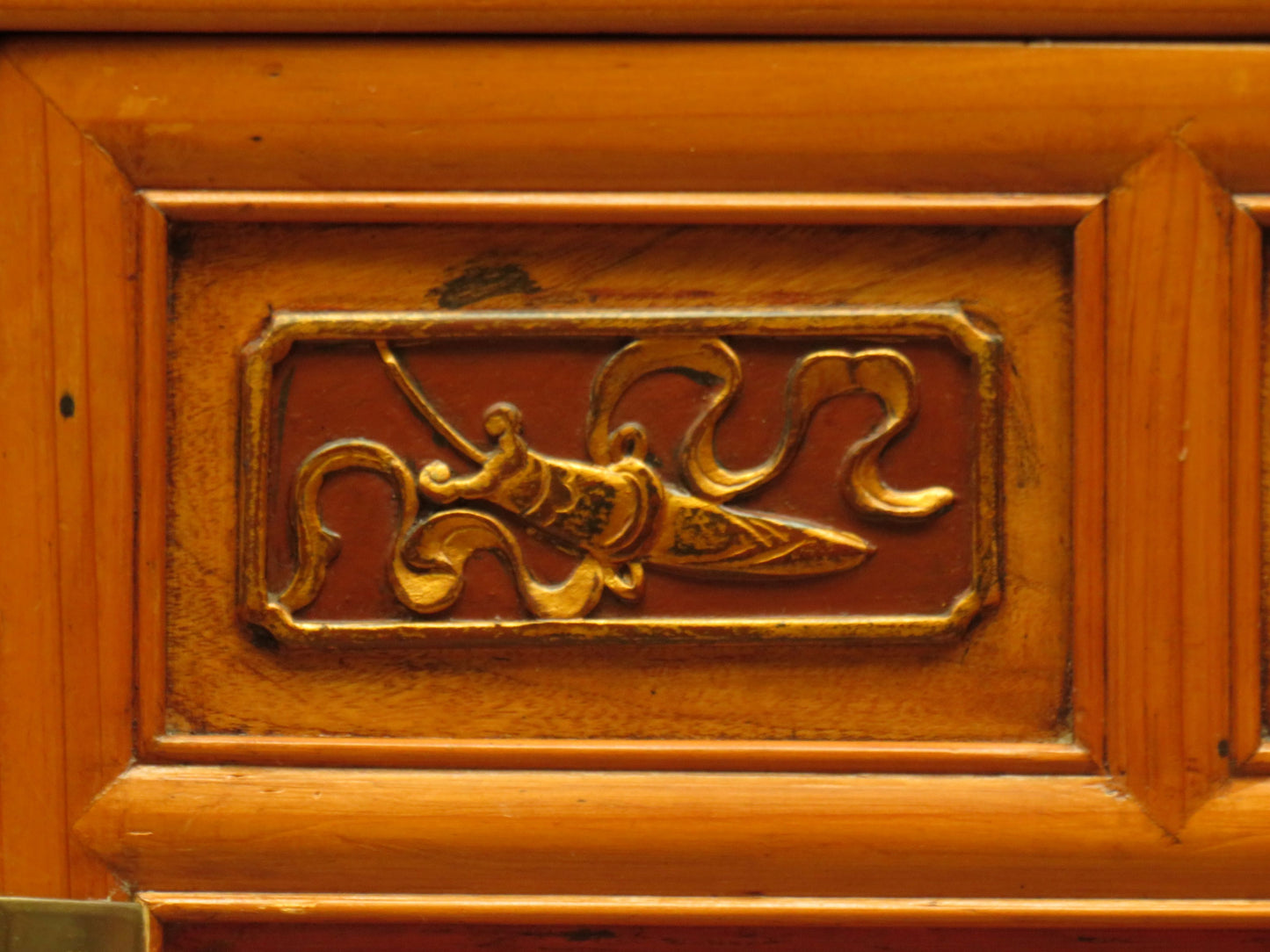 Chinese Wedding Dowry Cabinet with Ornate Carvings