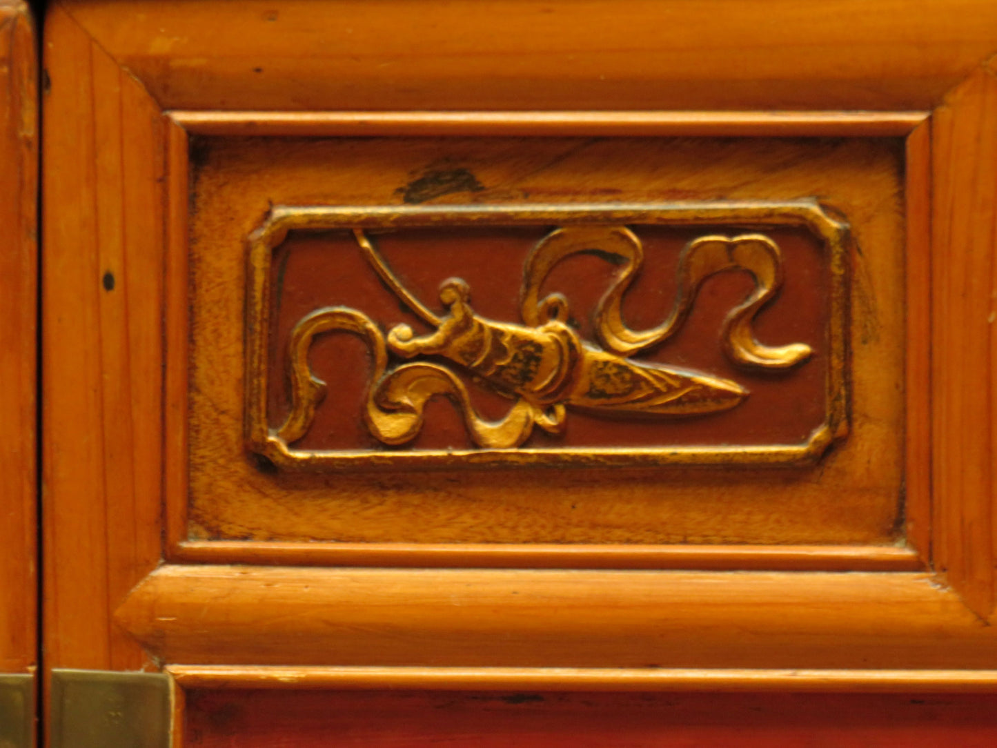Chinese Wedding Dowry Cabinet with Ornate Carvings