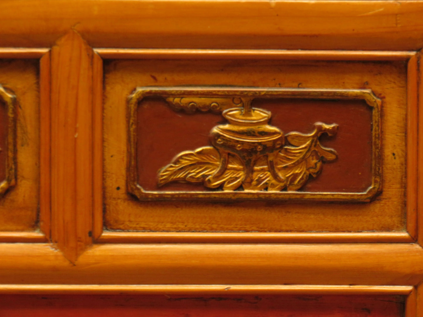 Chinese Wedding Dowry Cabinet with Ornate Carvings