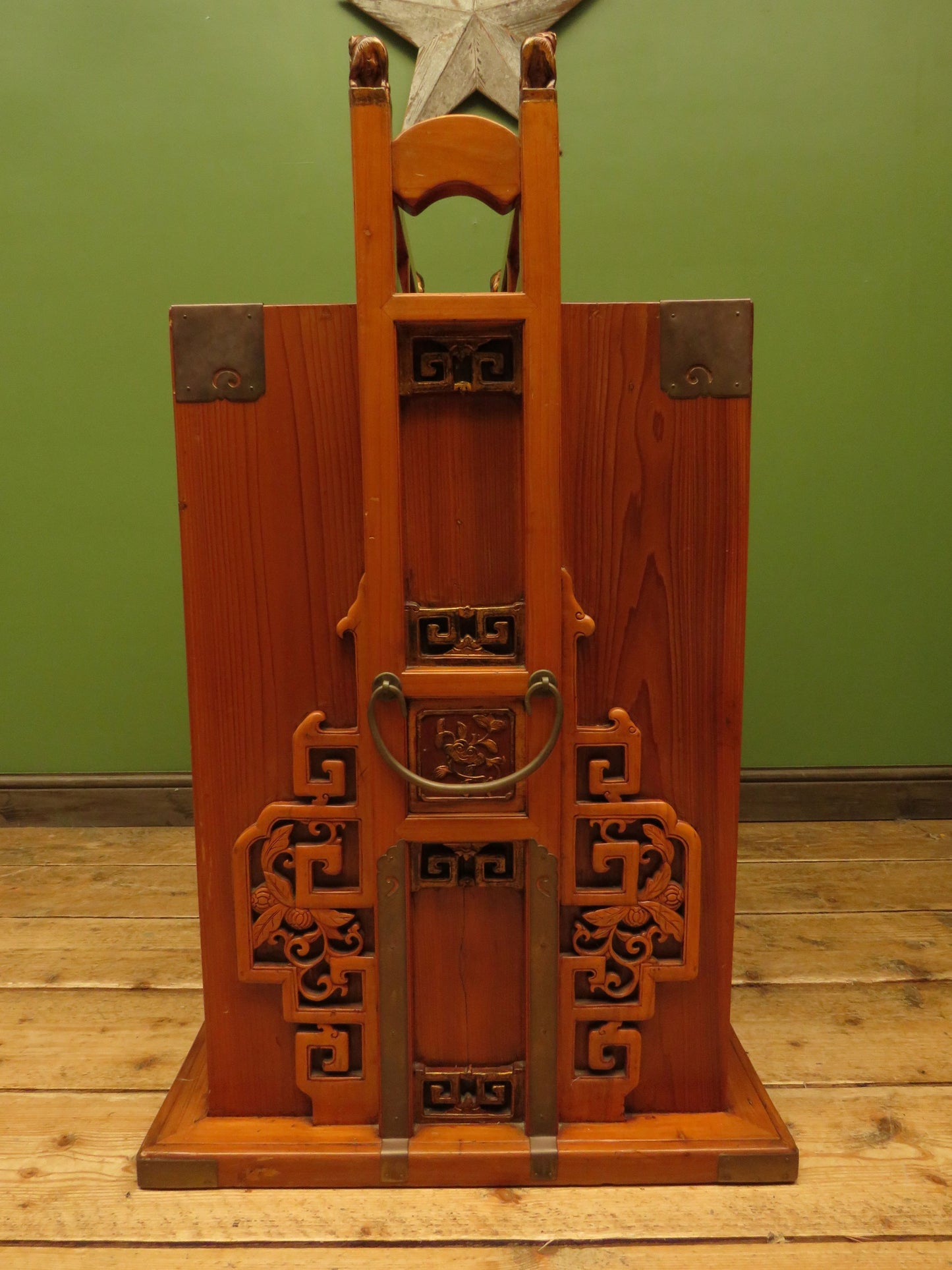 Chinese Wedding Dowry Cabinet with Ornate Carvings