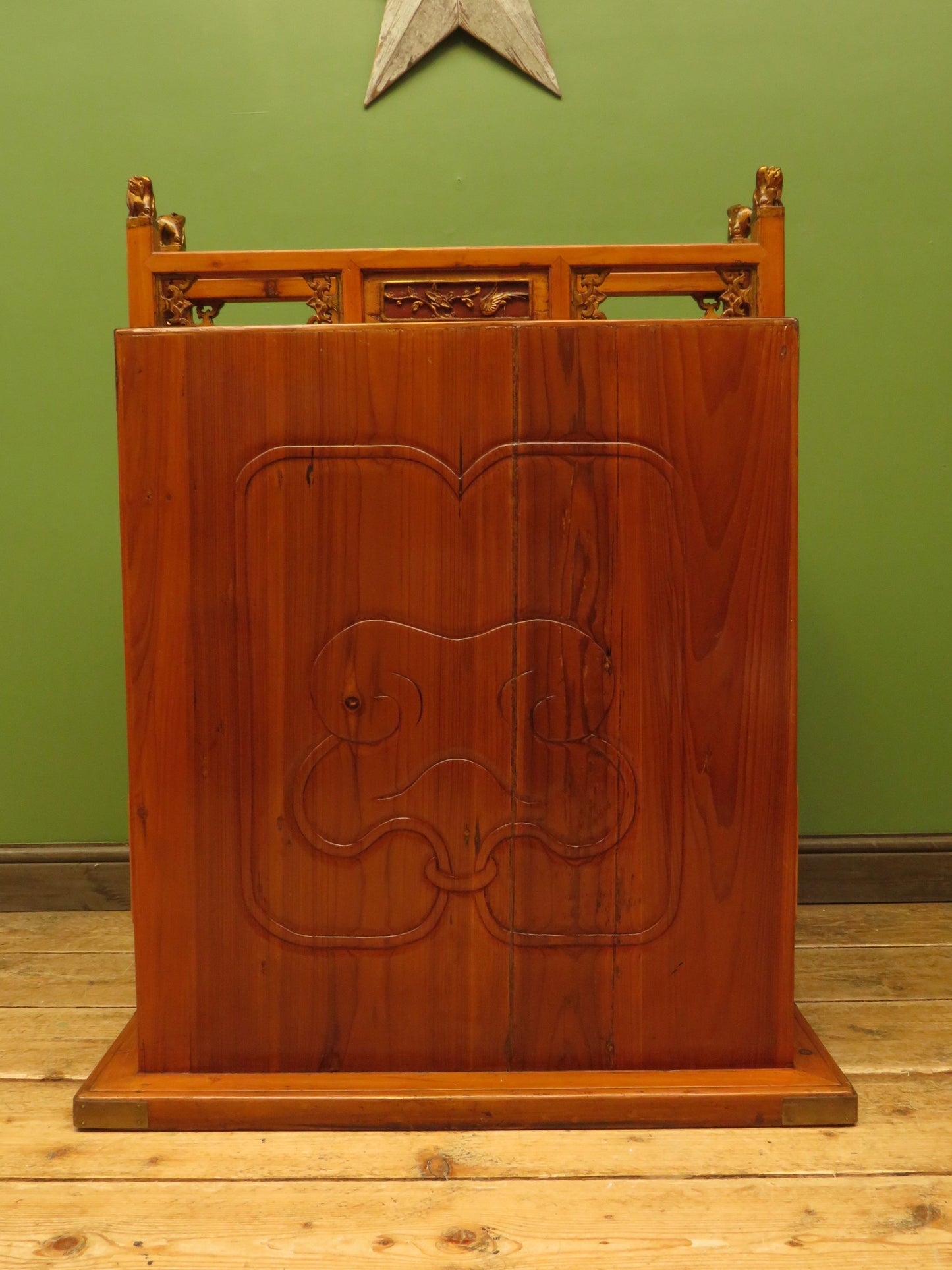 Chinese Wedding Dowry Cabinet with Ornate Carvings
