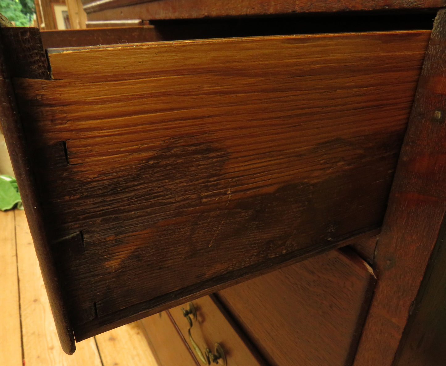 18th Century Cottage Oak Chest of Drawers in two parts
