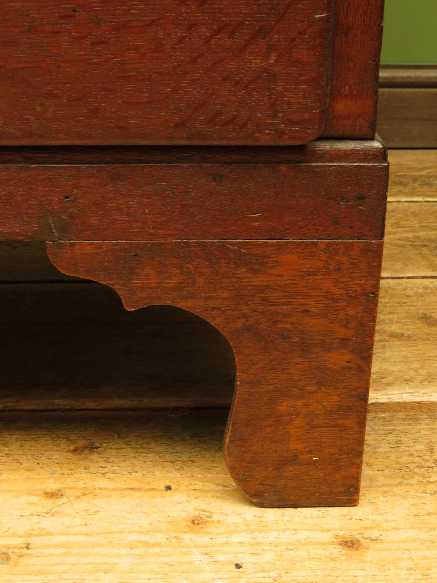 18th Century Cottage Oak Chest of Drawers in two parts