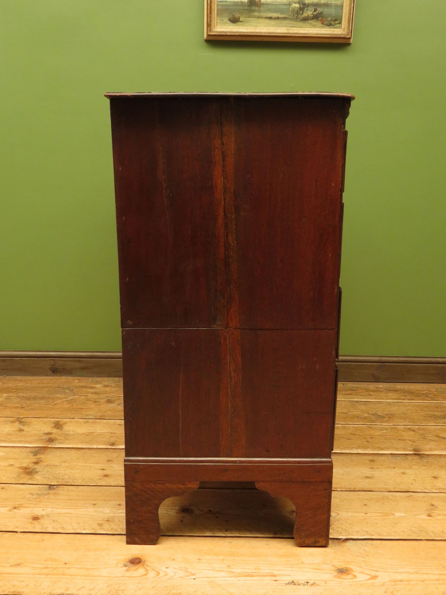 18th Century Cottage Oak Chest of Drawers in two parts