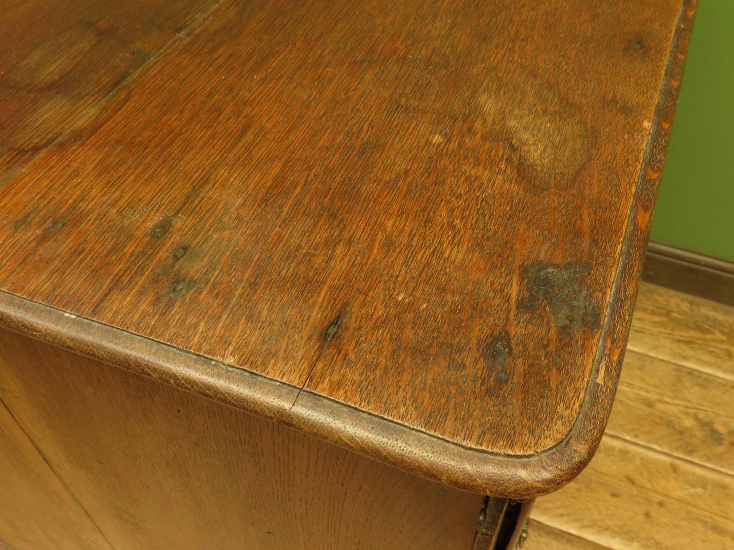 18th Century Cottage Oak Chest of Drawers in two parts