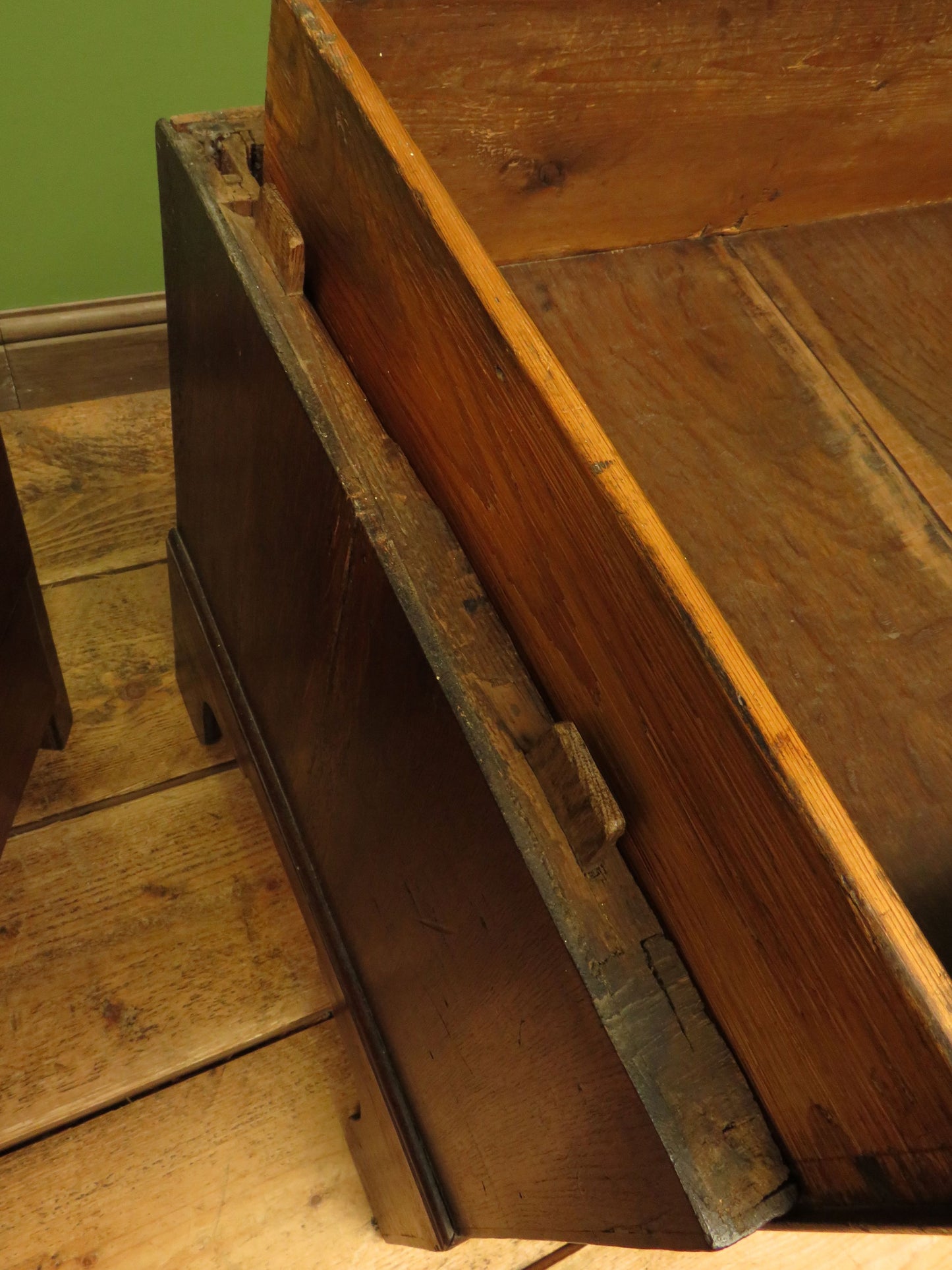 18th Century Cottage Oak Chest of Drawers in two parts