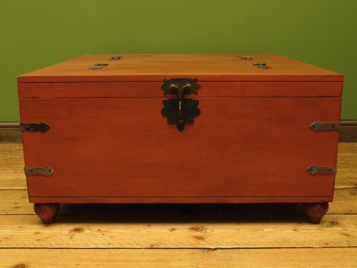Bohemian Painted Storage Coffee Table Chest