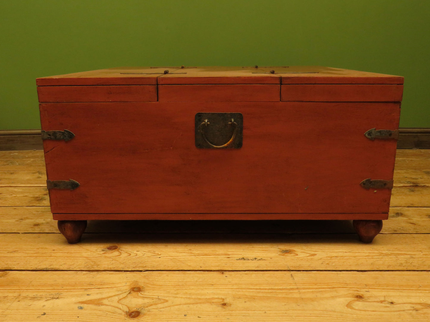 Bohemian Painted Storage Coffee Table Chest