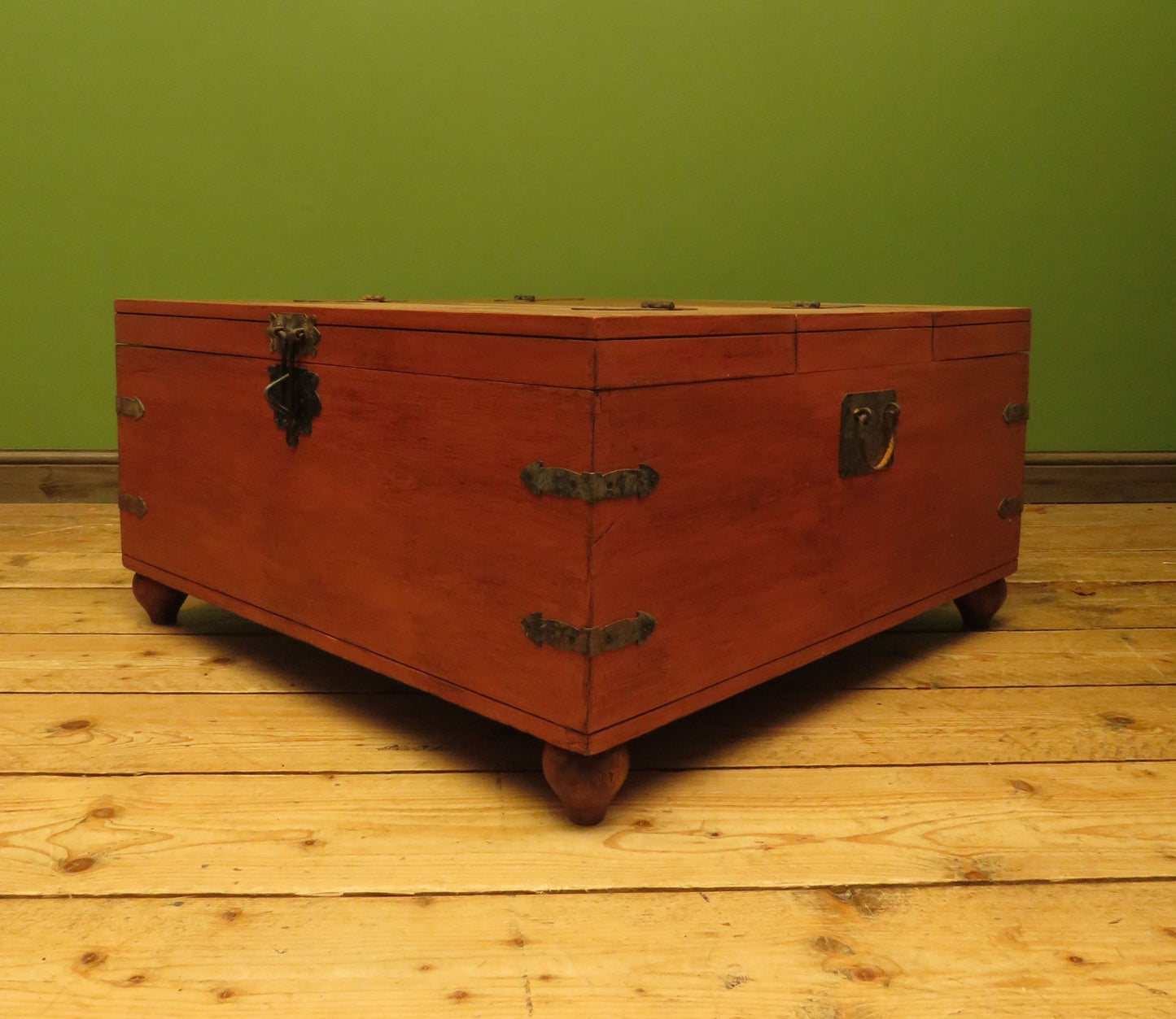 Bohemian Painted Storage Coffee Table Chest