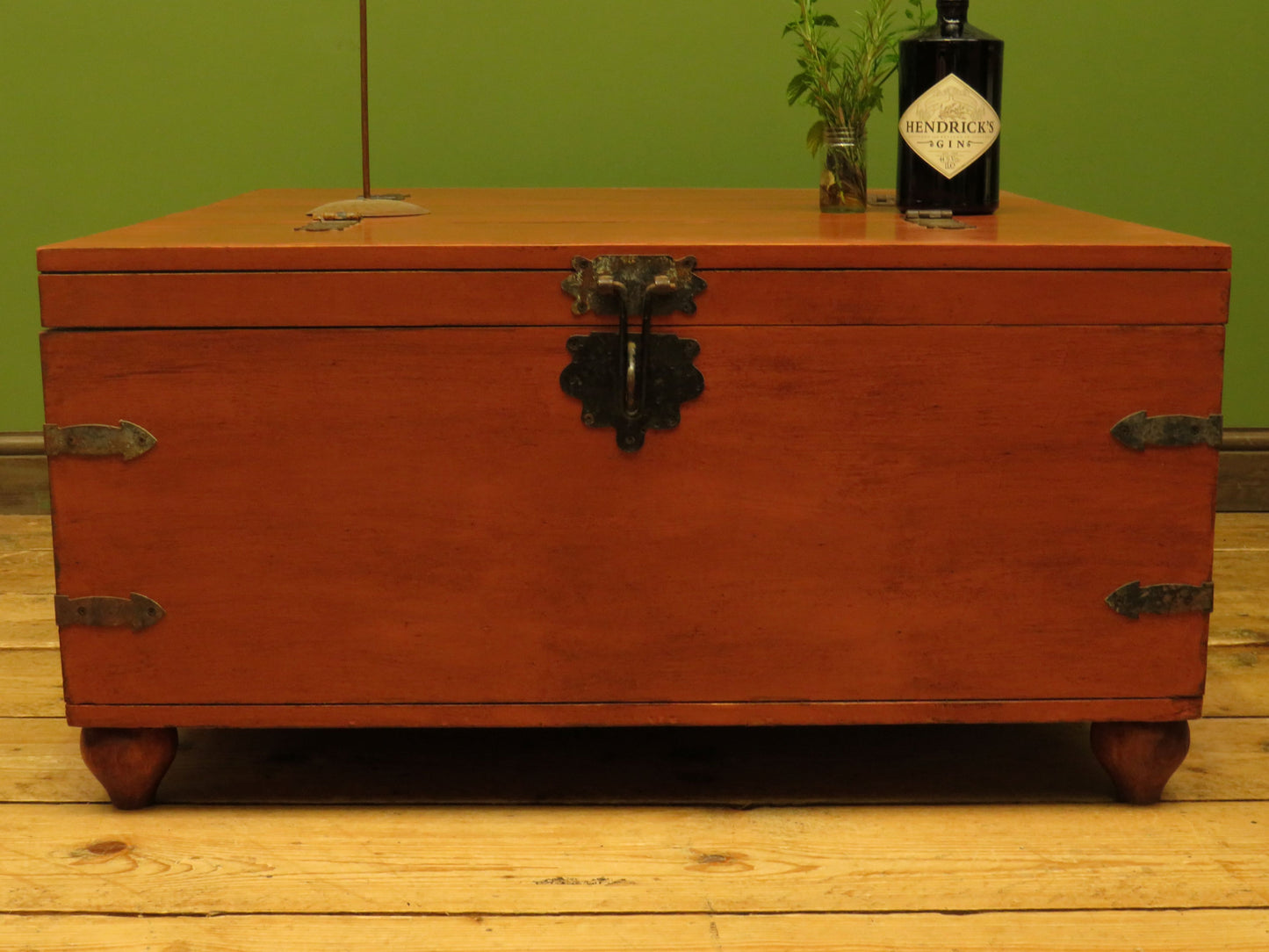 Bohemian Painted Storage Coffee Table Chest