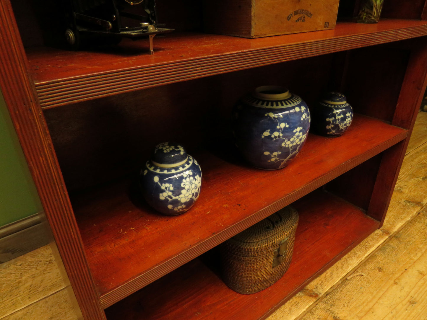 Rustic Red Pine Shelf Unit