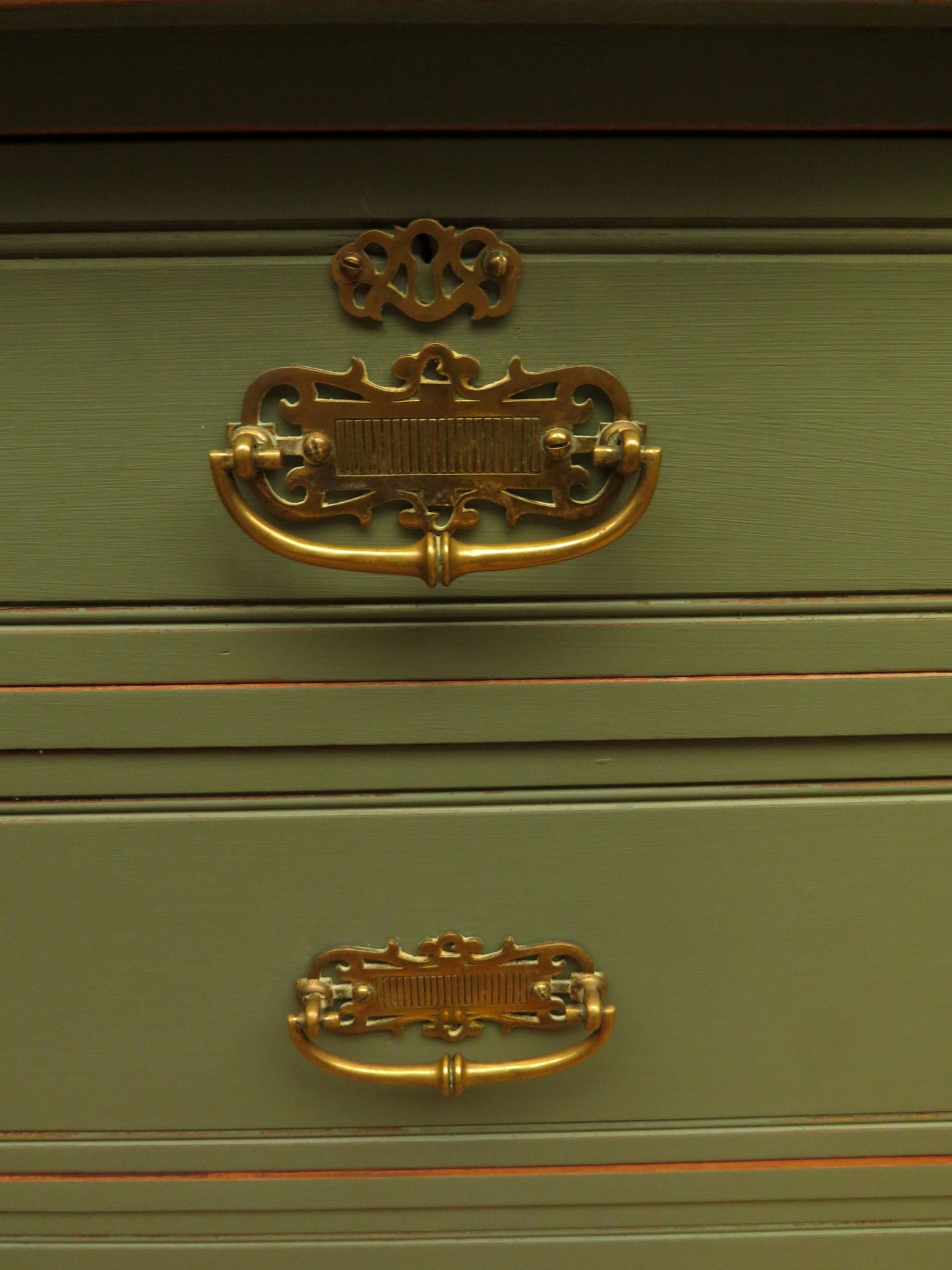 Antique Green Painted Chest of Drawers