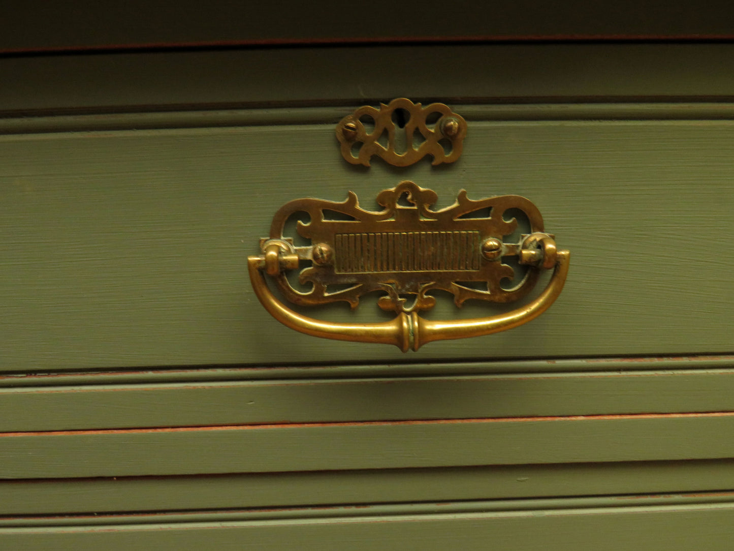 Antique Green Painted Chest of Drawers