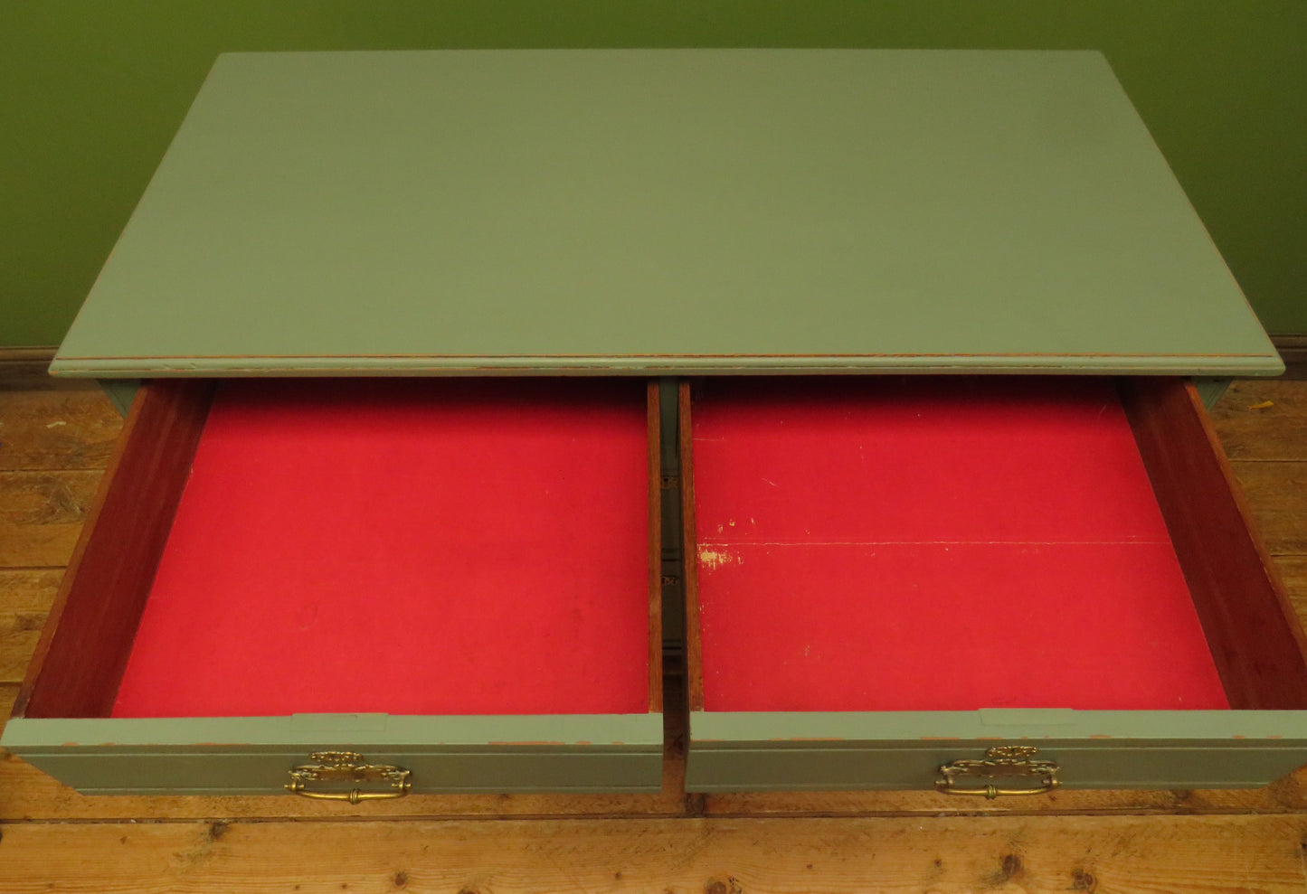 Antique Green Painted Chest of Drawers