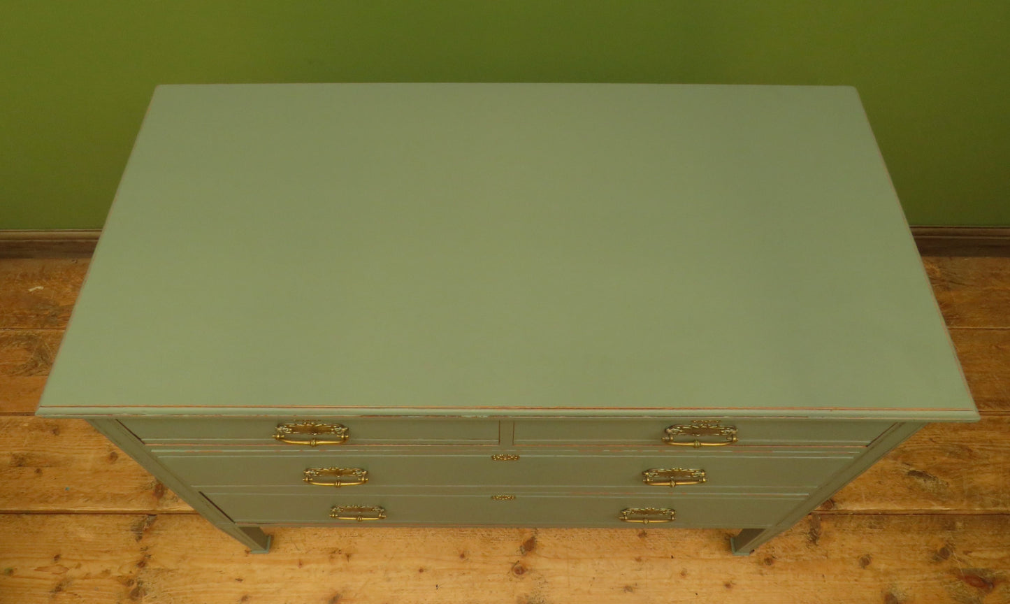 Antique Green Painted Chest of Drawers