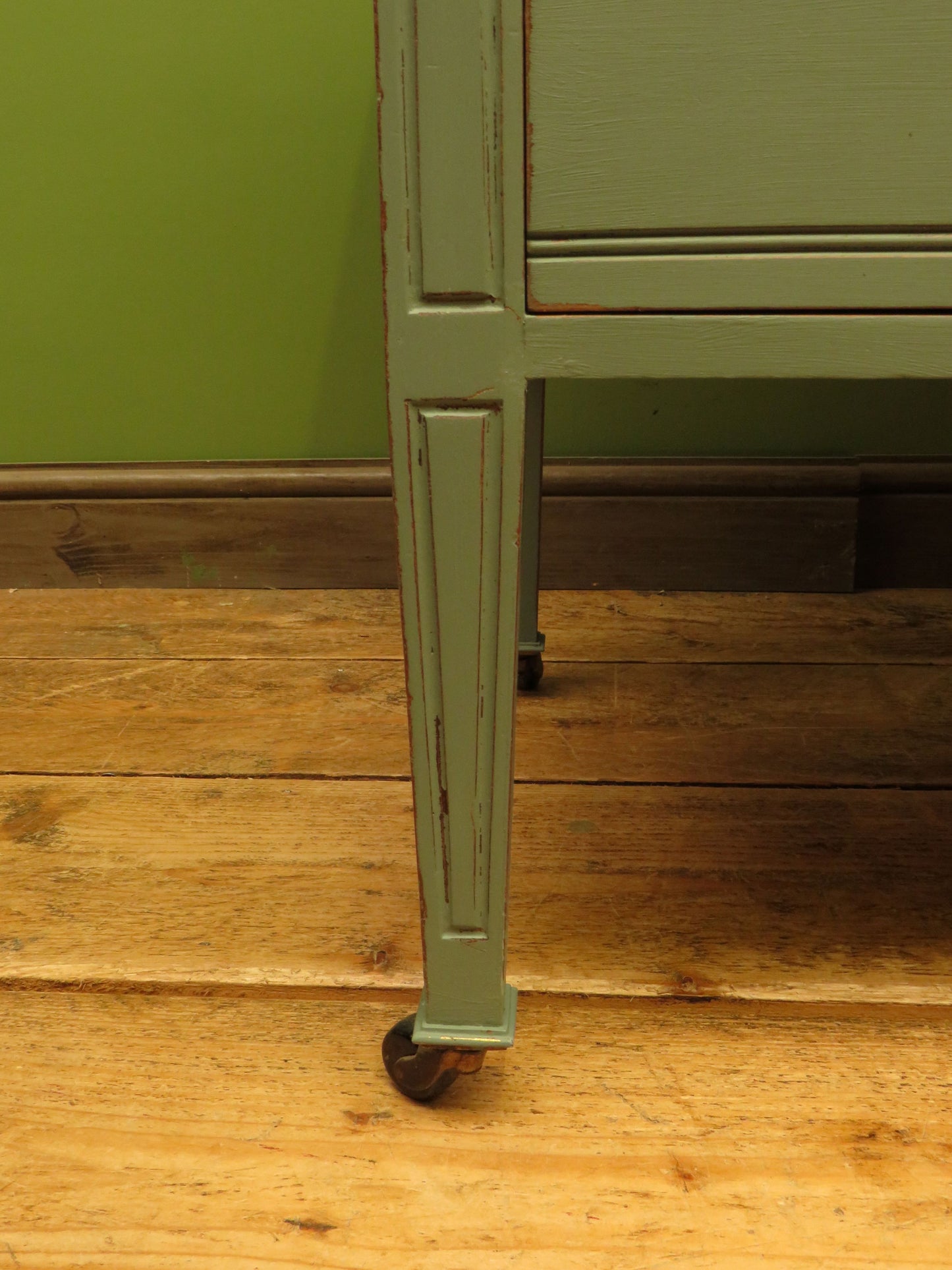 Antique Green Painted Chest of Drawers