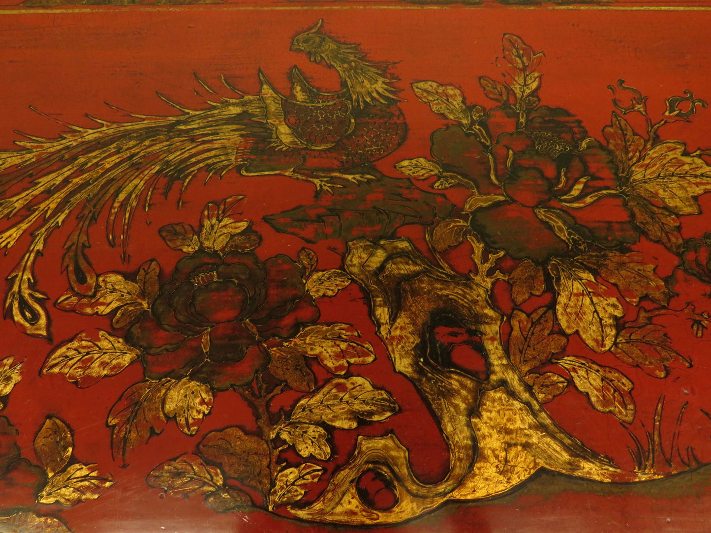Early 20th Century Chinese Red Lacquered Blanket Chest