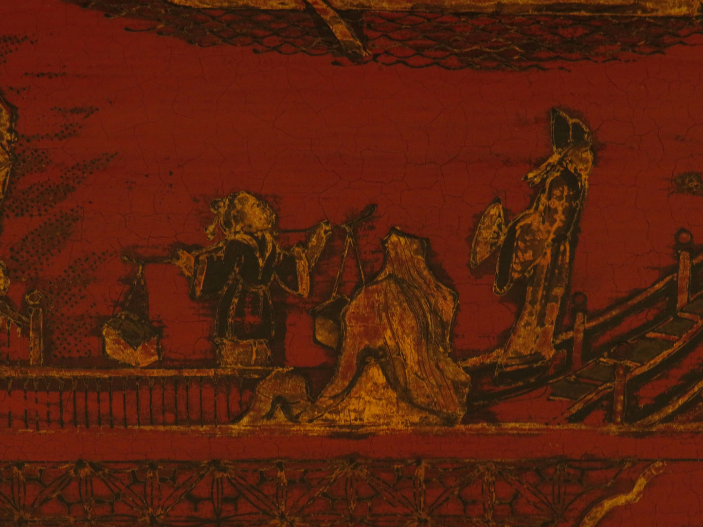 Early 20th Century Chinese Red Lacquered Blanket Chest