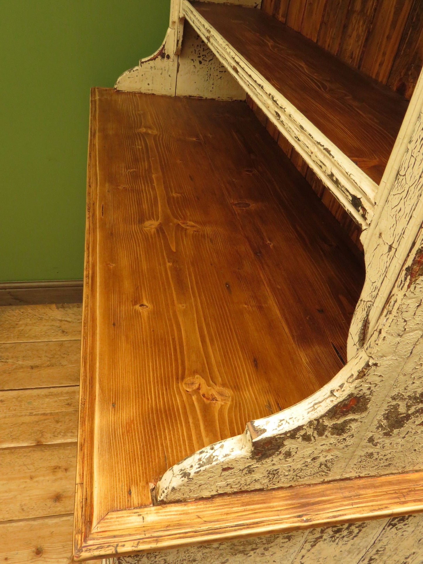 Old Pine Kitchen Dresser with Chippy Paint Finish